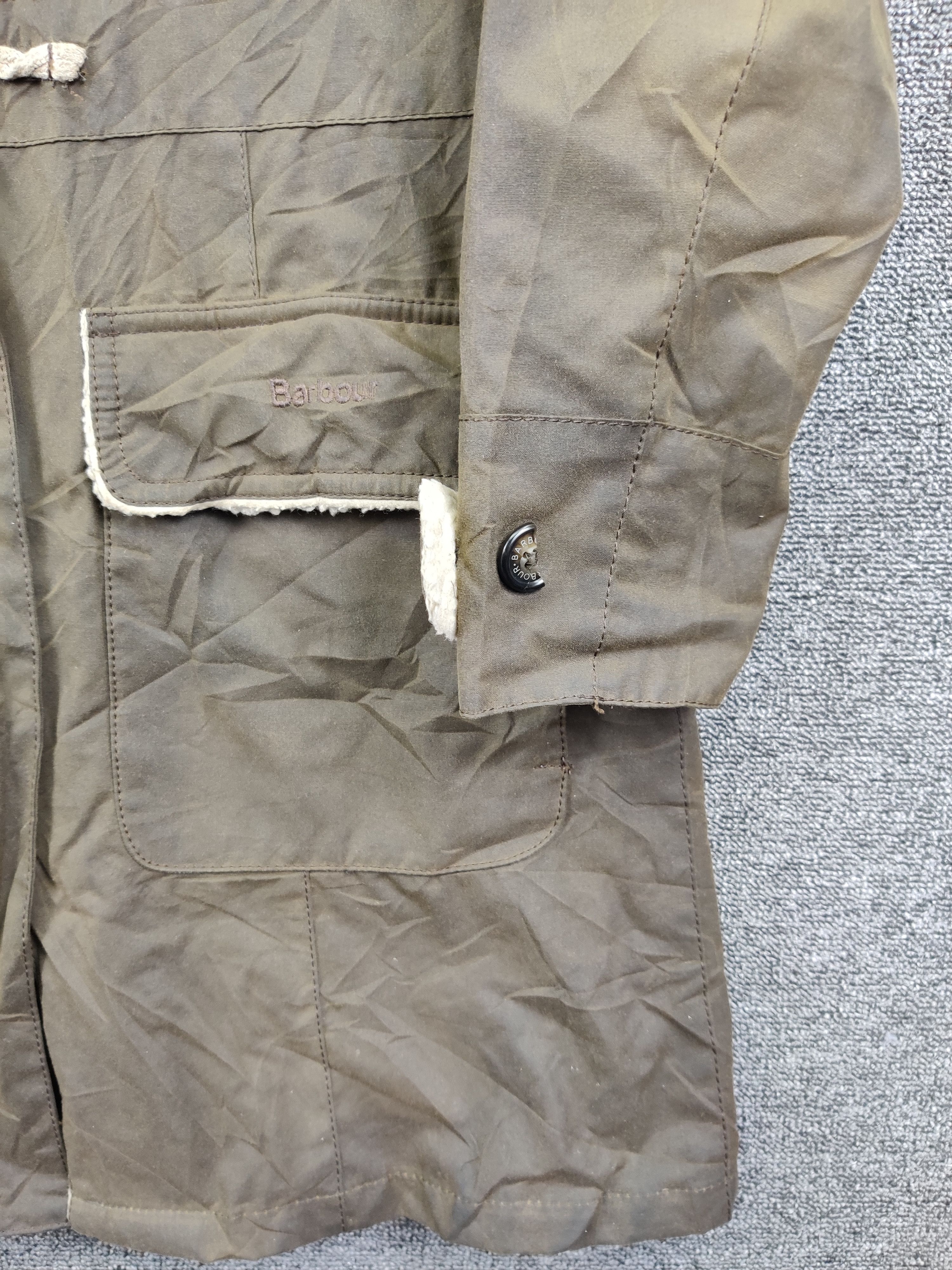 Barbour Vintage 90s Barbour Tartan Waxed Duffle Coat Size US M / EU 48-50 / 2 - 3 Thumbnail