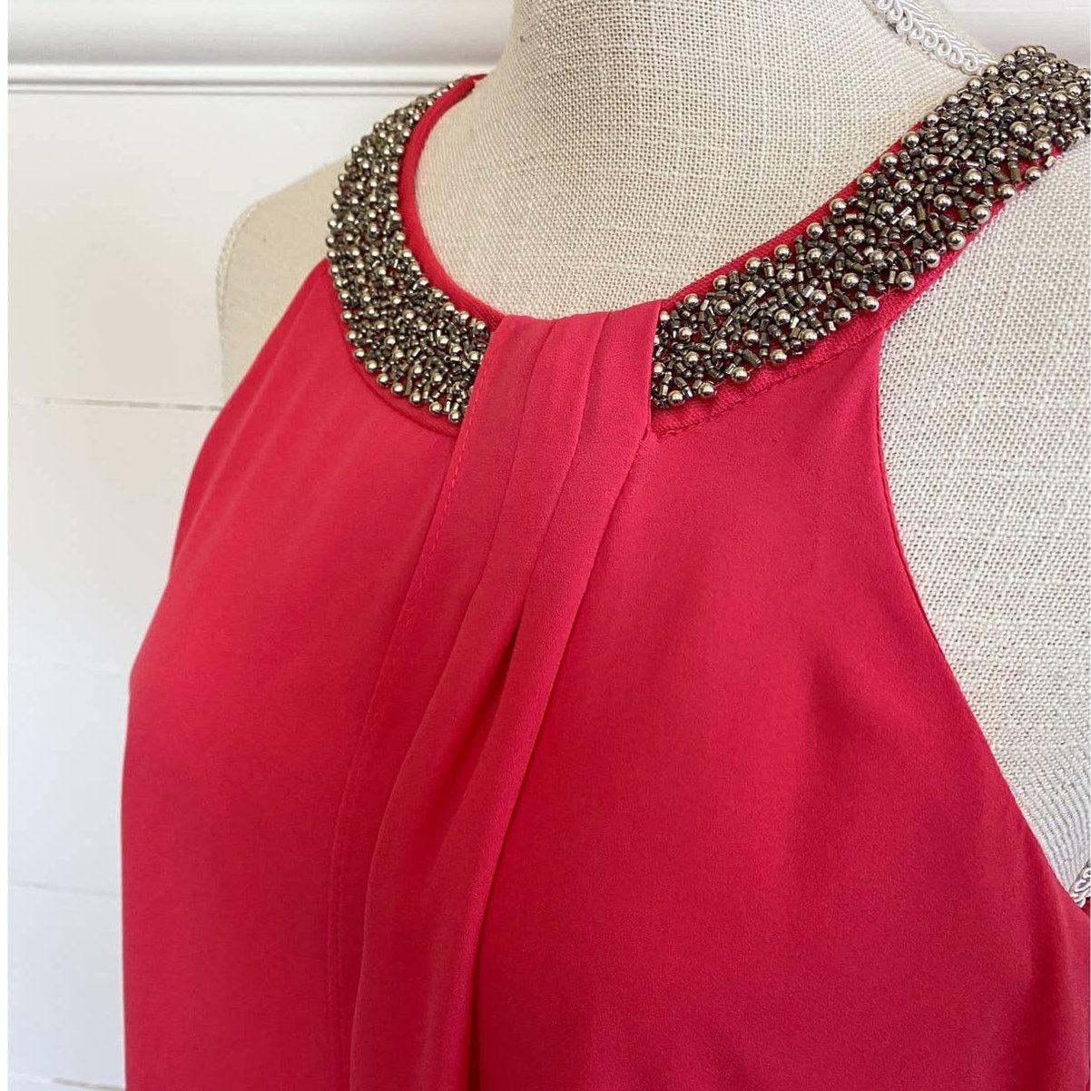 Vintage Joseph Ribkoff Jeweled Neckline Sleeveless Dress 8 Size M / US 6-8 / IT 42-44 - 4 Thumbnail