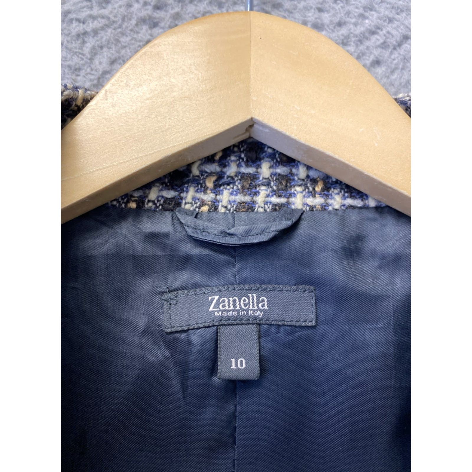 Zanella Zanella Blazer Women’s Size 10 Tweed Jacket Multicolor Made in Italy Size L / US 10 / IT 46 - 3 Thumbnail