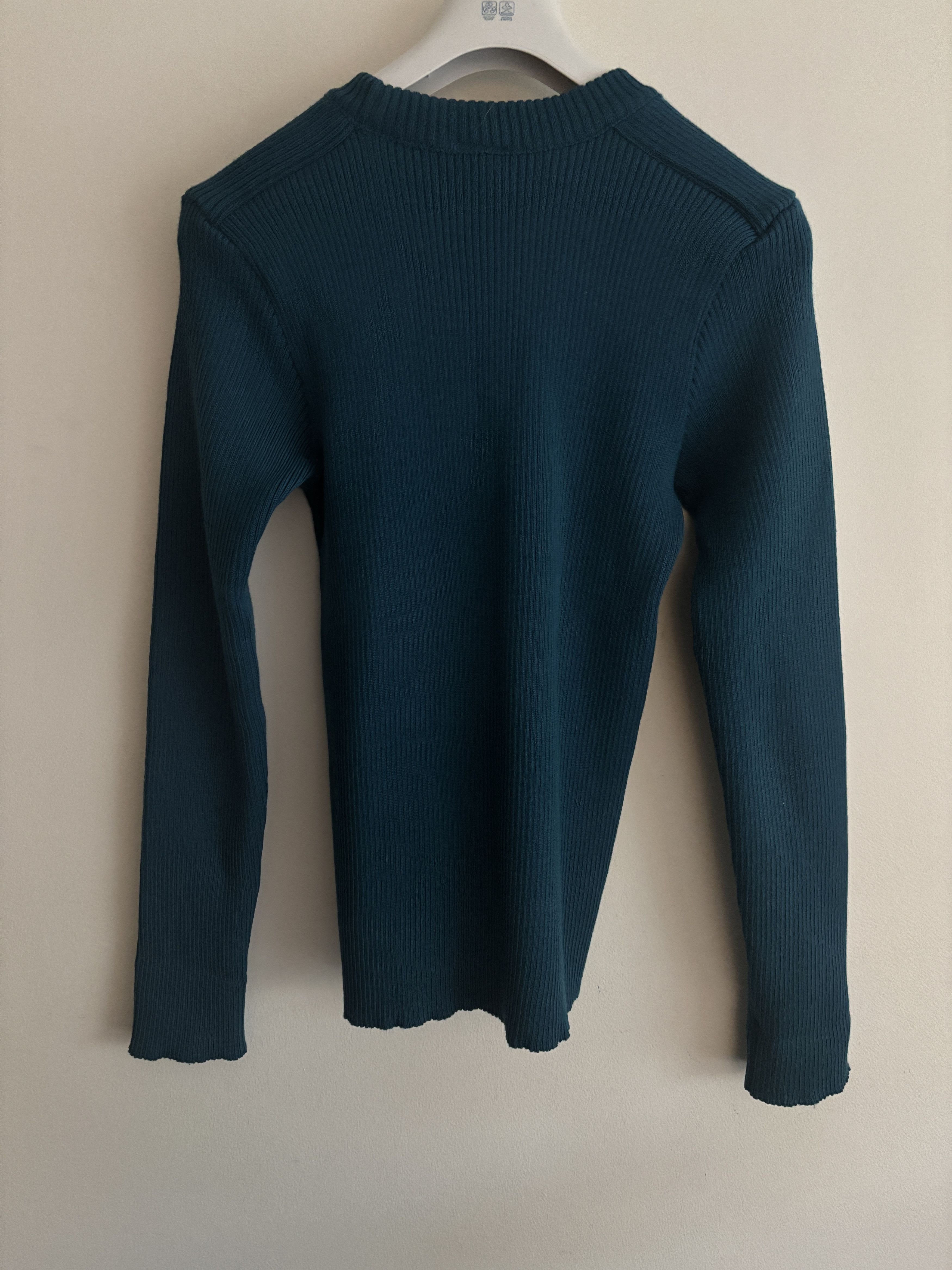 S.N.S. Herning $315 Teal Blue Fender Crew Neck Wool Sweater - Medium/Large Size US M / EU 48-50 / 2 - 4 Thumbnail