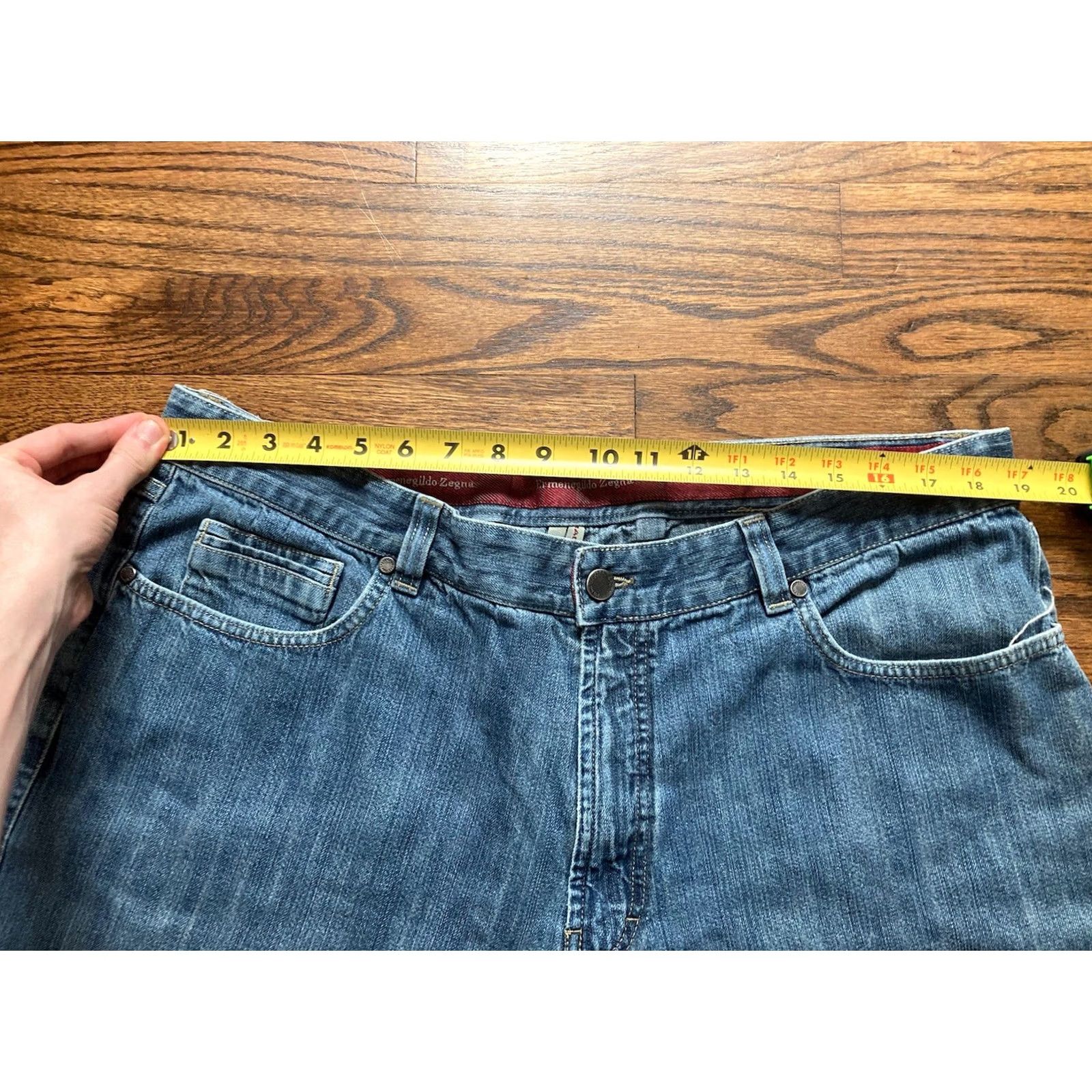 Ermenegildo Zegna VINTAGE Ermenegildo Zegna Jeans Mens 42 Blue Denim Straight Leg Made In Italy Size US 42 / EU 58 - 6 Thumbnail