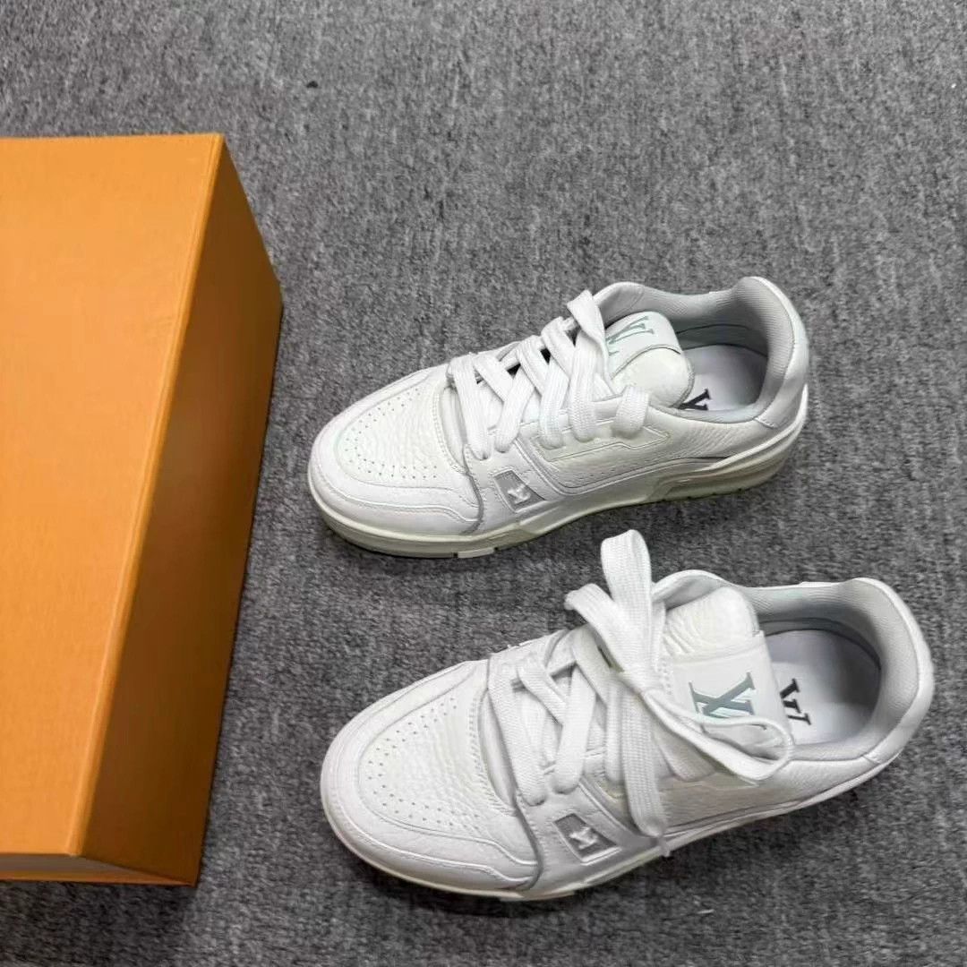 Louis Vuitton LV white trainer 99 new size 35.5 w/ original box Size US 4.5 / IT 34.5 - 1 Thumbnail