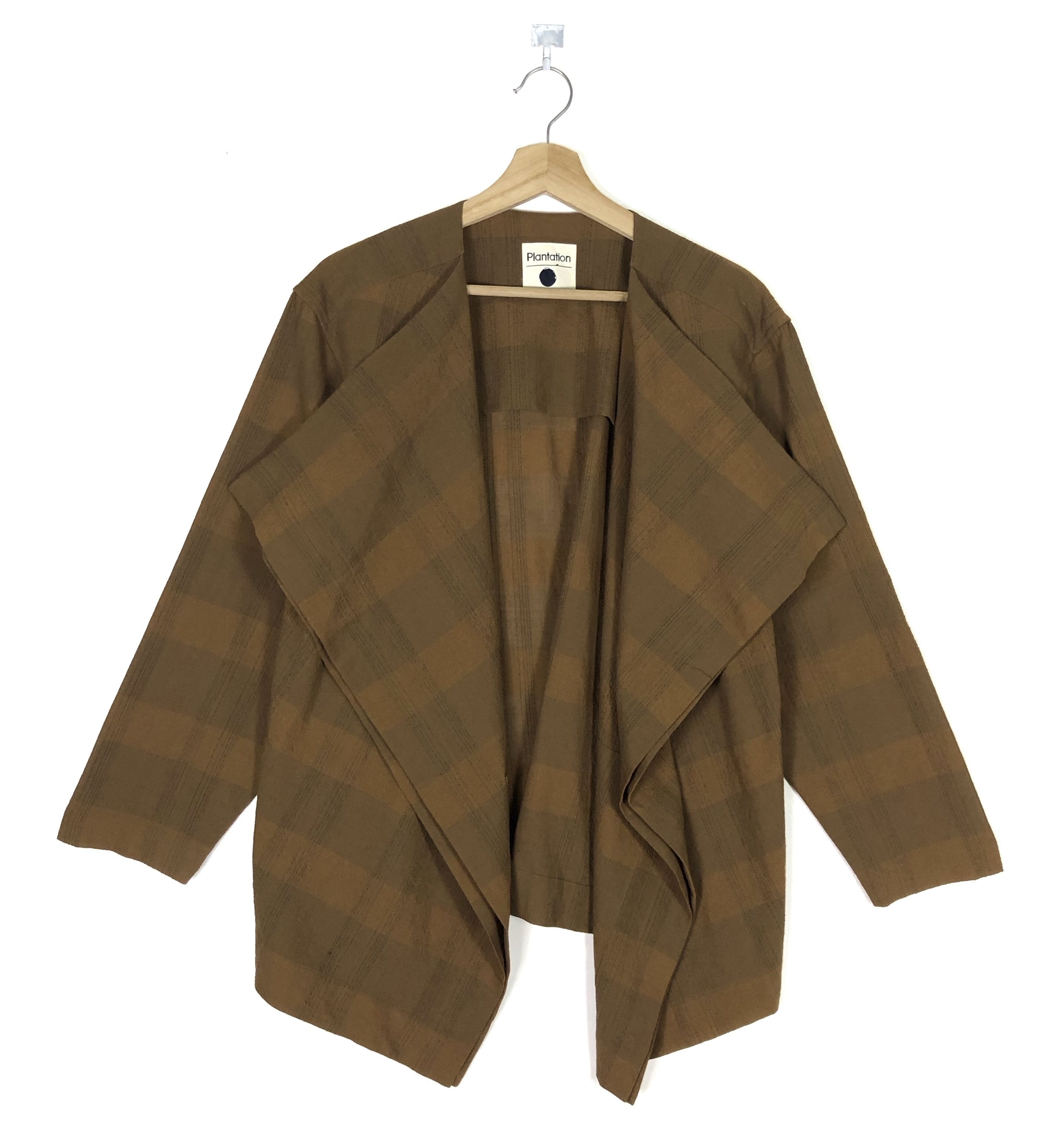 RARE🔥AW1991 PLANTATION BUTTONLESS WOOL DOUBLE WINGS COAT