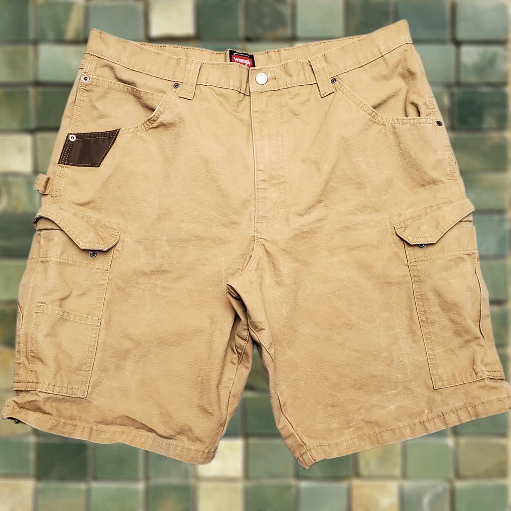 Wrangler Wrangler Shorts Men 38 Brown Cargo Ripstop Flat Front 100% Cotton Outdoor Casual Size US 38 / EU 54 - 1 Thumbnail