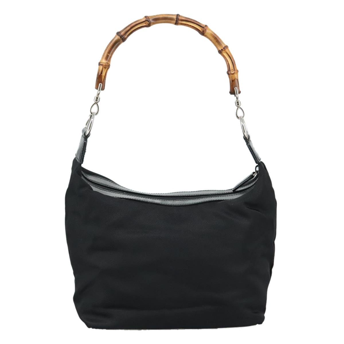 Gucci GUCCI Bamboo Hand Bag Nylon Black Silver 000 1434 000 1434 Size ONE SIZE - 3 Thumbnail