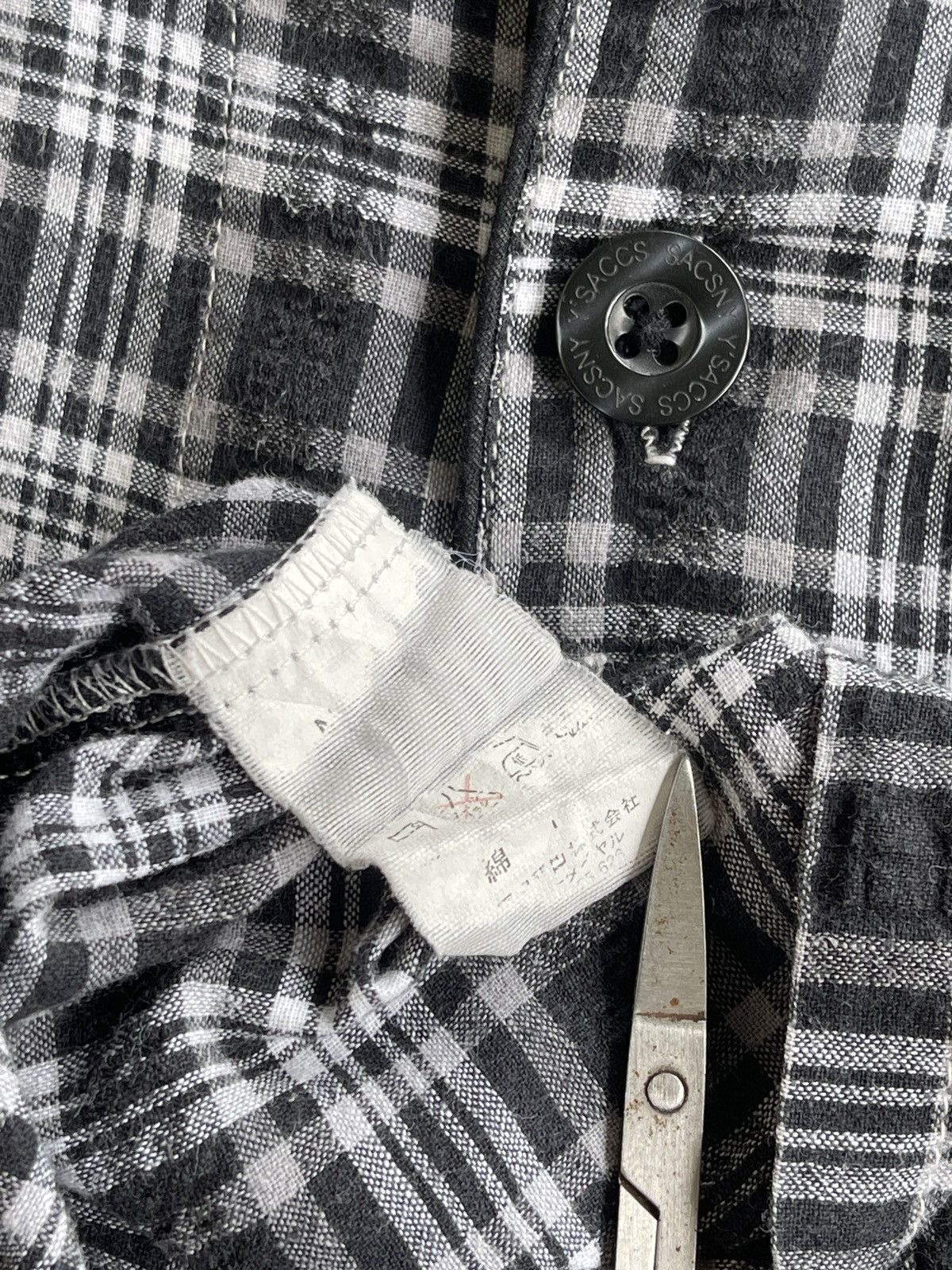 Yohji Yamamoto Yohji Yamamoto Y’Saacs Checkered Button-Up Size US M / EU 48-50 / 2 - 6 Thumbnail
