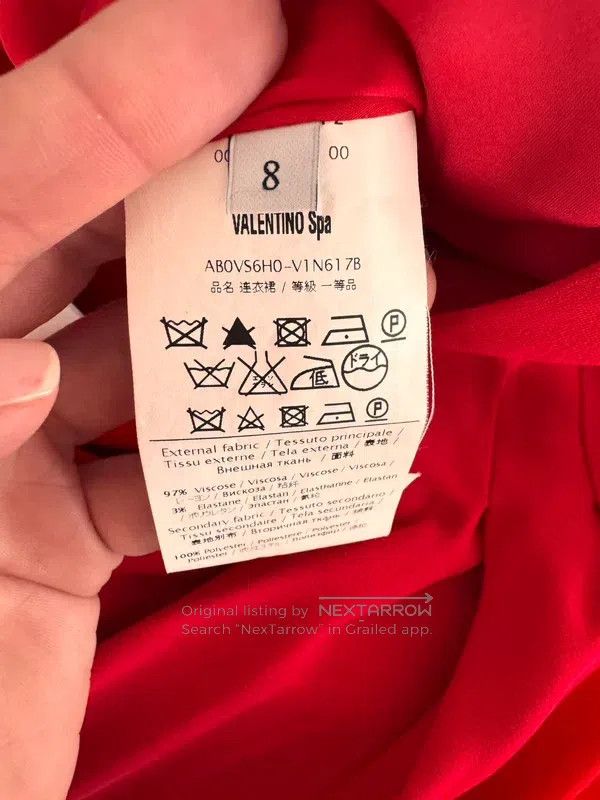 Valentino Valentino Red V-neck flower dress main line Size S / US 4 / IT 40 - 4 Thumbnail