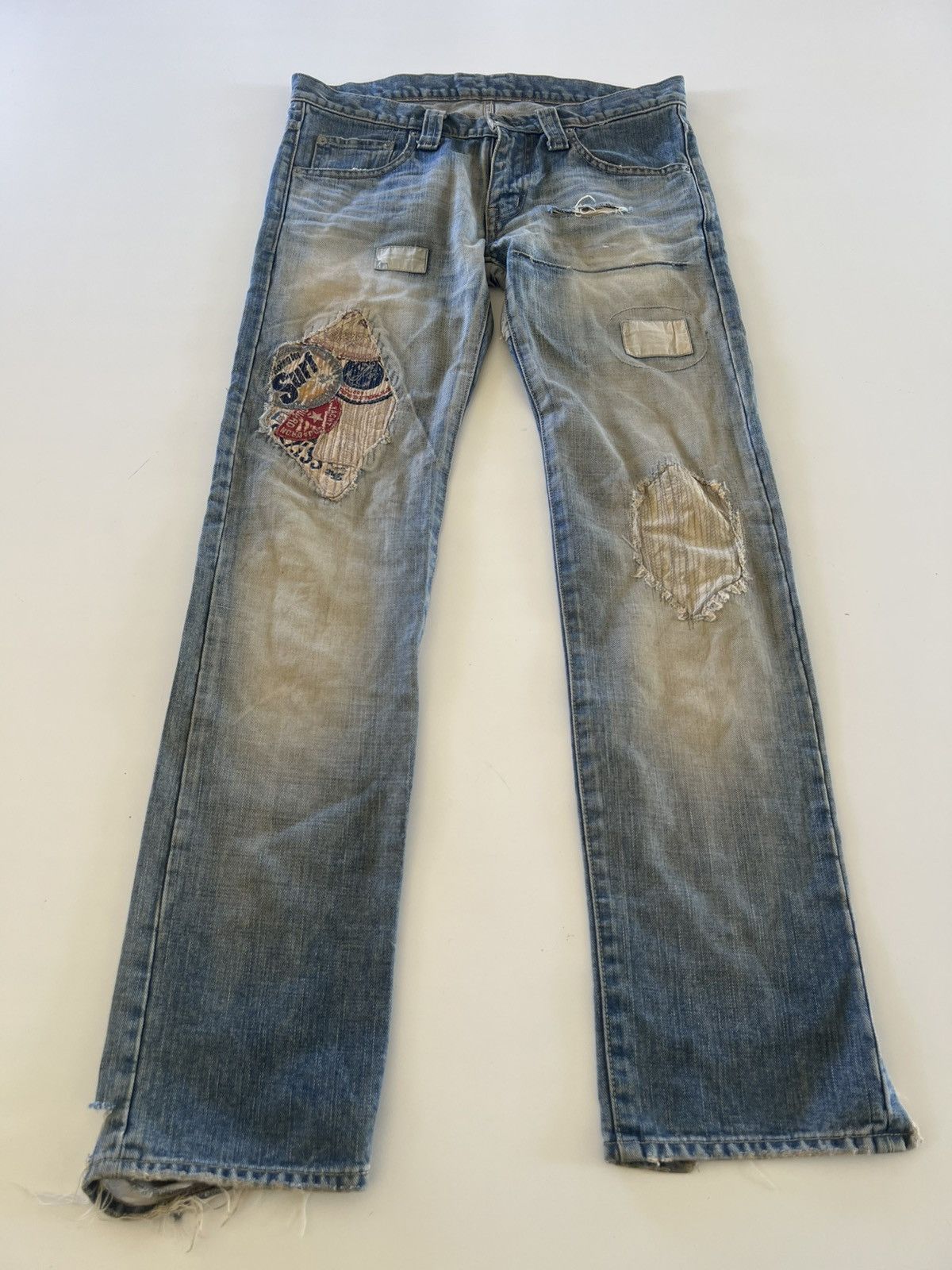 Vintage Vintage TMT Japan Holiday Distress Patchwork Denim Jeans Size US 32 / EU 48 - 4 Thumbnail