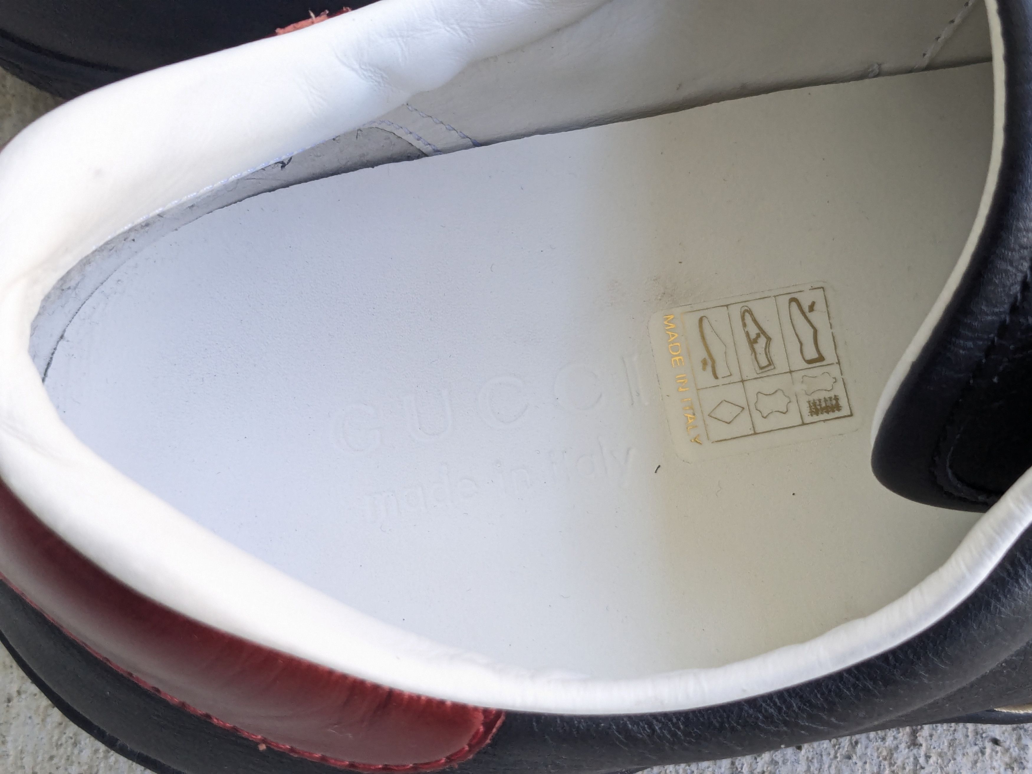 Gucci Gucci Ace Black Leather 8 Low Tops Web Elastic Size US 8 / EU 41 - 7 Thumbnail