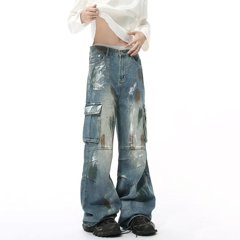 Jean × Vintage Hand Painted Denim Size US 32 / EU 48 - 4 Thumbnail