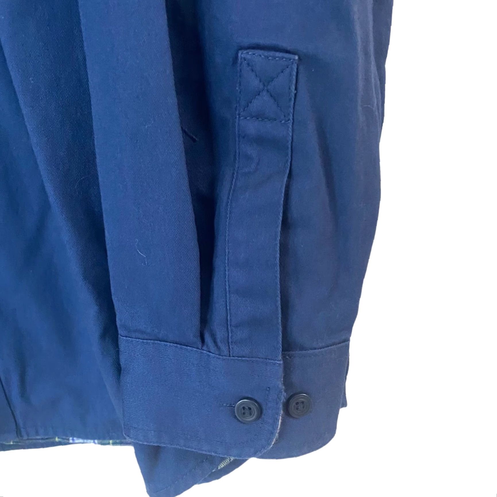 Vintage L.L. Bean Button-Up Work Shirt Shacket Mens Large Blue Plaid Lined Heavyweight Cotton Flannel Shirt Jacket Size US L / EU 52-54 / 3 - 7 Thumbnail