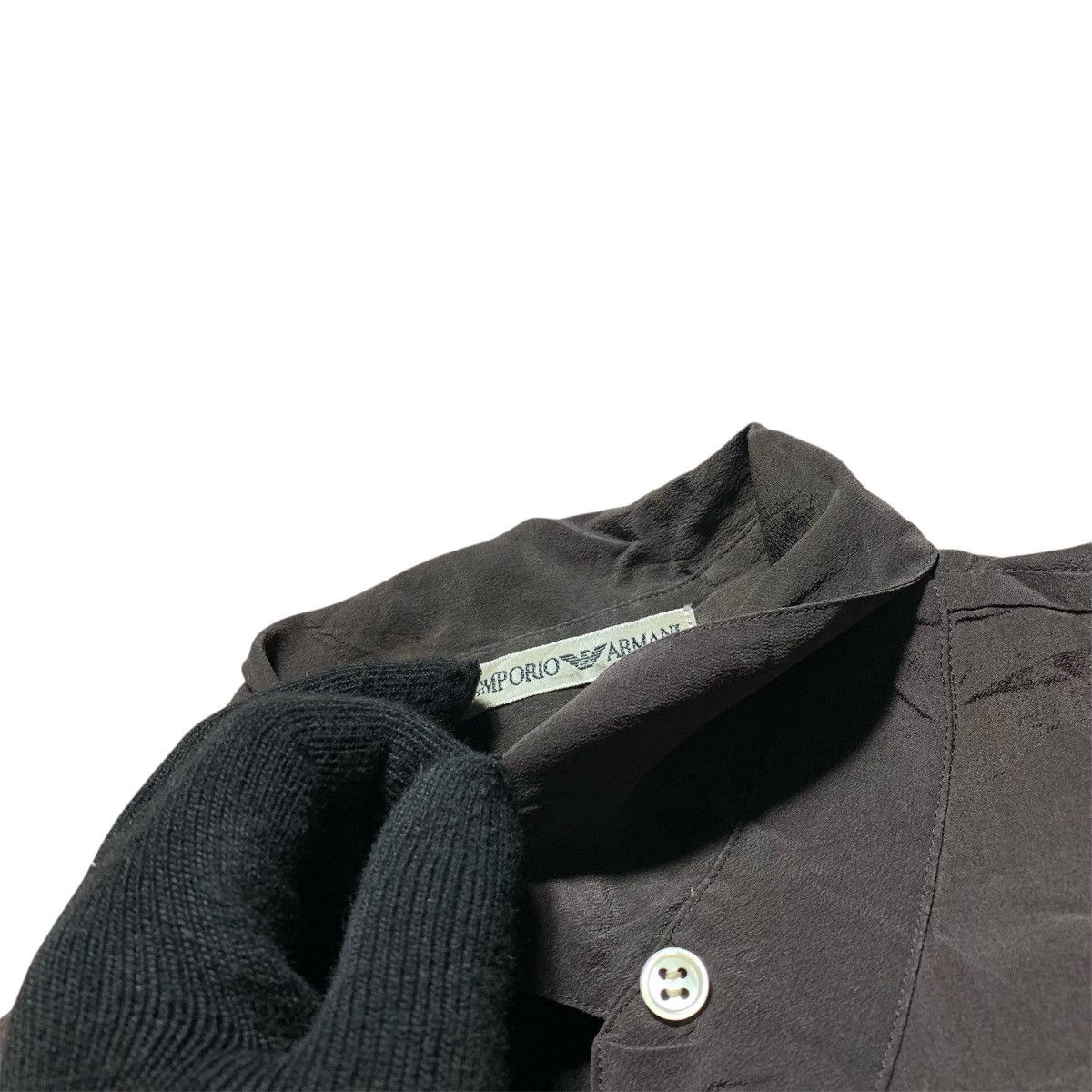 Armani Collezioni Vtg 90s Emporio Armani Shirt Collar Open Size US L / EU 52-54 / 3 - 7 Thumbnail