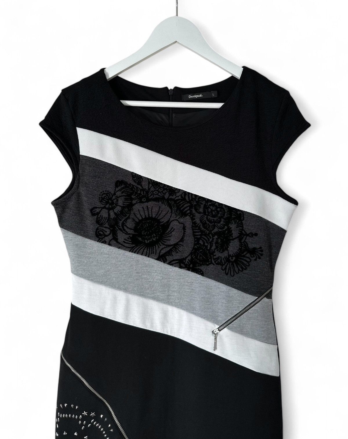 Desigual × Japanese Brand Desigual Viscose Dress Zip Women's Size L Size L / US 10 / IT 46 - 3 Thumbnail
