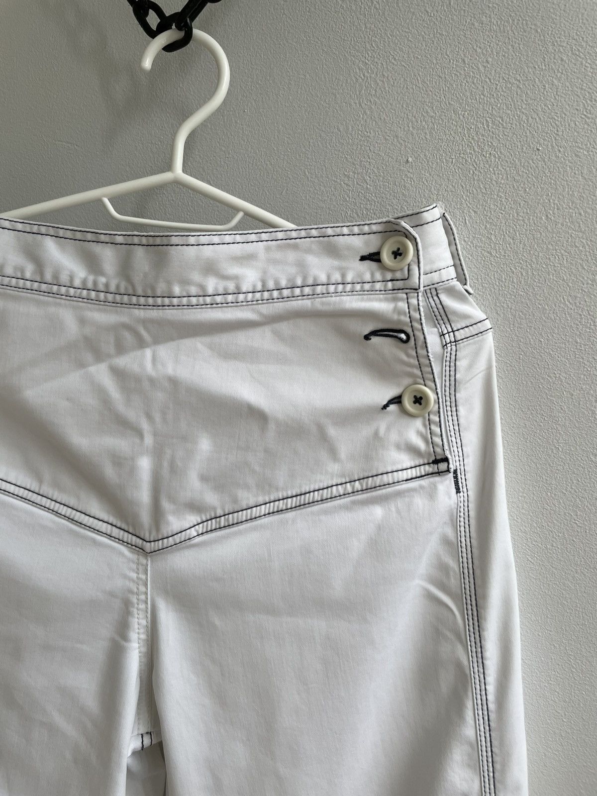 Miss Sixty Miss Sixty Vintage Flared Pants White Denim Jeans Size 27" / US 4 / IT 40 - 12 Thumbnail