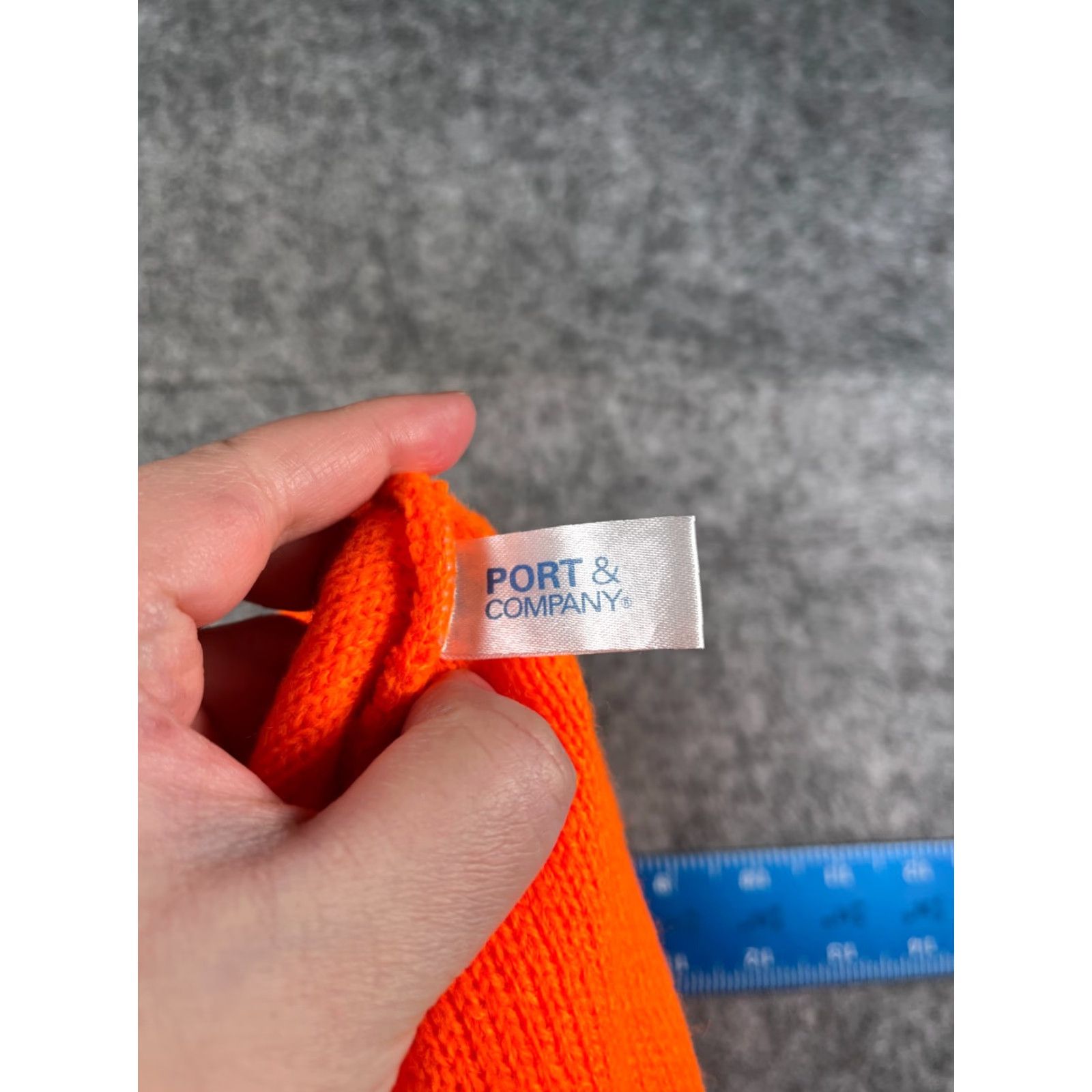Port & Company High Visibility Beanie Toque Adult One Size Orange Knit Acrylic Workwear Size ONE SIZE - 7 Thumbnail