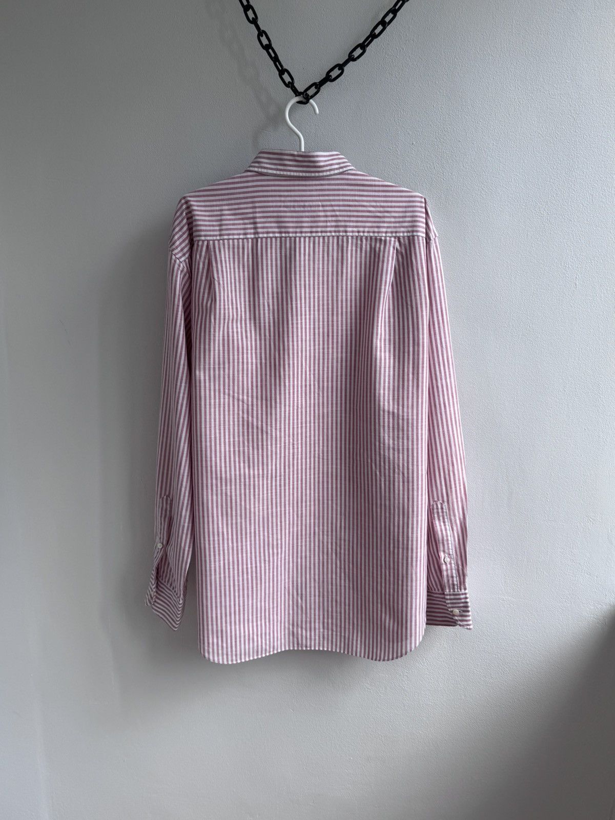 Loro Piana Loro Piana Striped Cotton Button Up Shirt Long Sleeve Pink Size US XXL / EU 58 / 5 - 11 Thumbnail