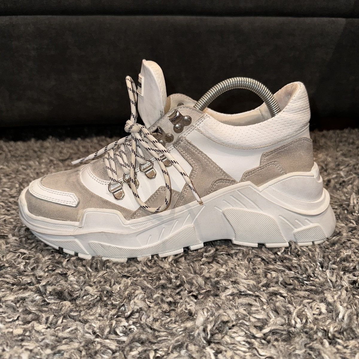 The Kooples The Kooples White Leather Chunky Sole Sneakers size 40 EU Size US 9 / IT 39 - 3 Thumbnail
