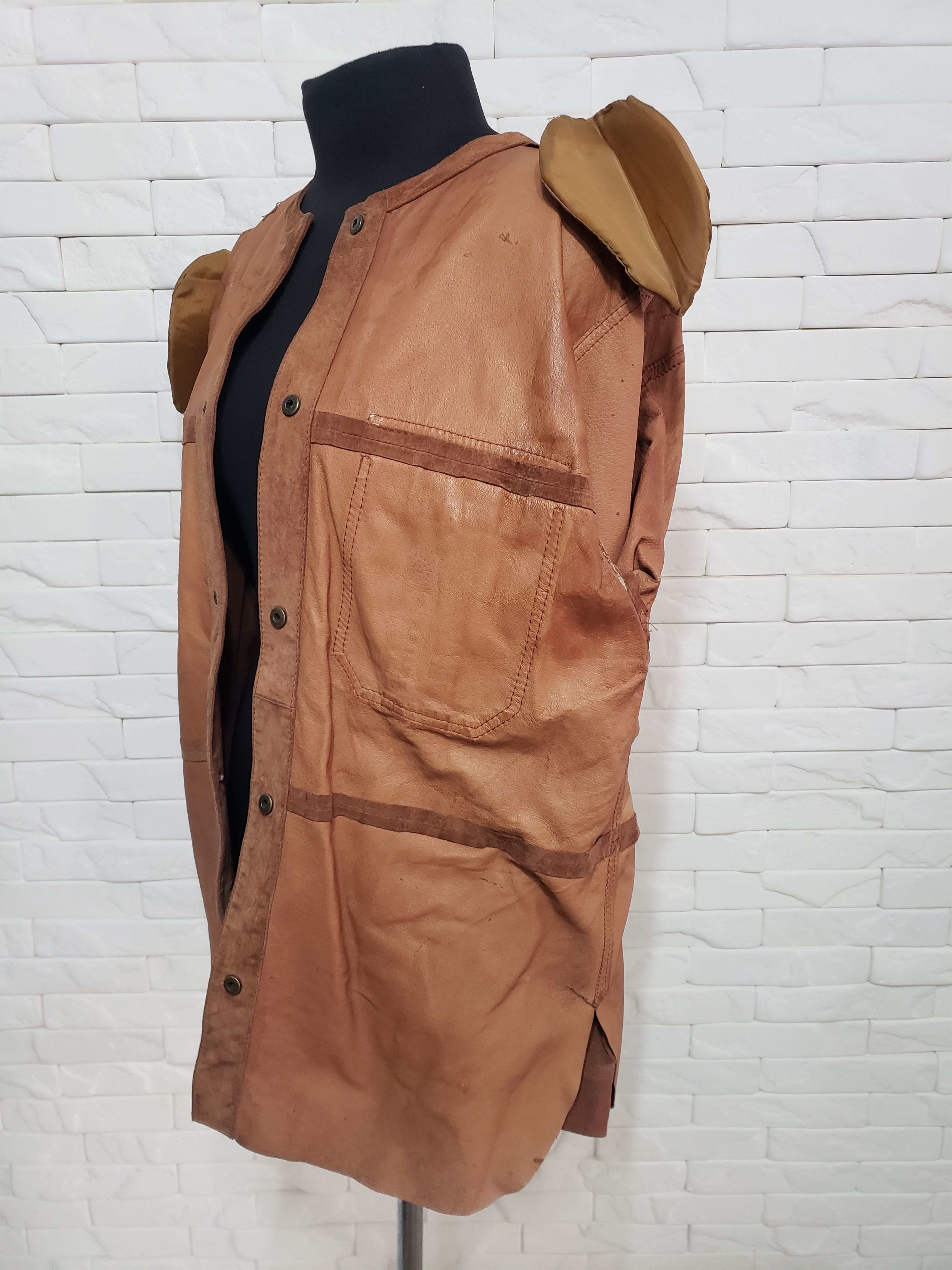Genuine Leather Stylish women's shirt made of genuine suede. Size XXL / US 16-18 / IT 52-54 - 9 Thumbnail