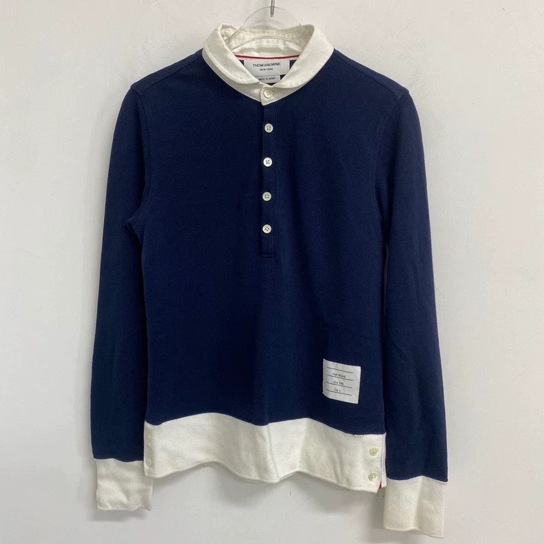 Thom Browne Thom Browne Blue collar hoodie Size US XS / EU 42 / 0 - 1 Thumbnail