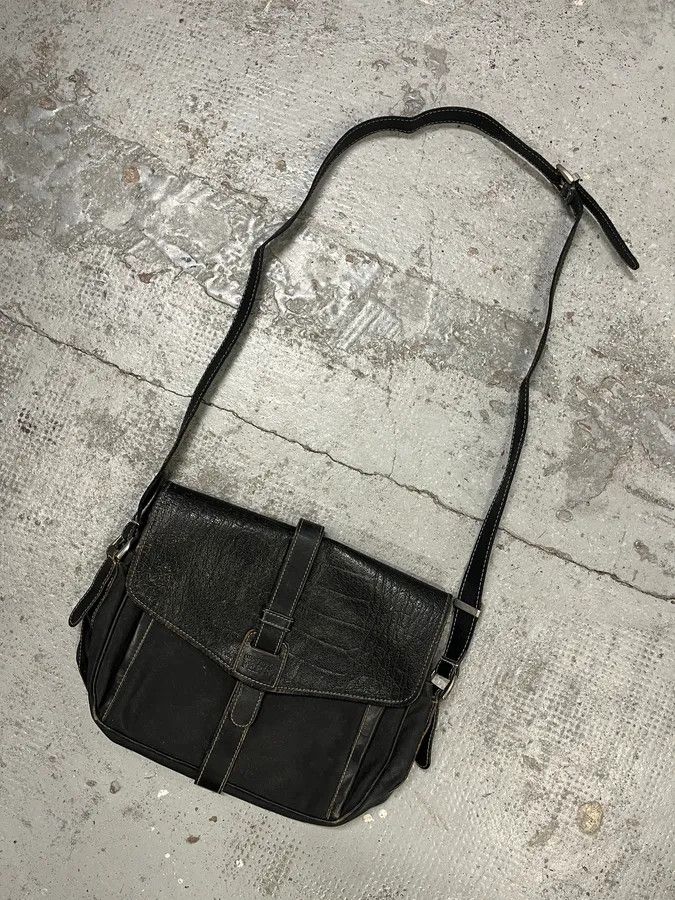 Gianfranco Ferre 2000s Gianfranco Ferré Brown Crocodile Leather Canva Shoulder Bag Size ONE SIZE - 3 Thumbnail