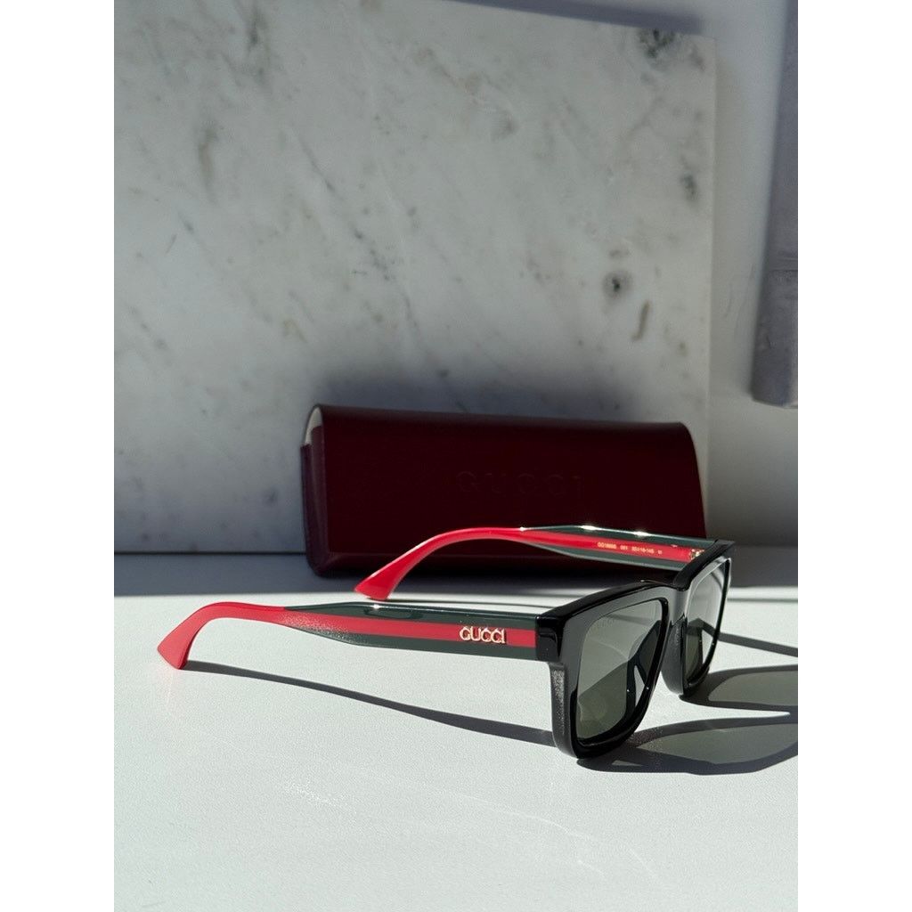 Gucci NEW Gucci GG1869S Black Squared Sunglasses $515 Size ONE SIZE - 5 Thumbnail