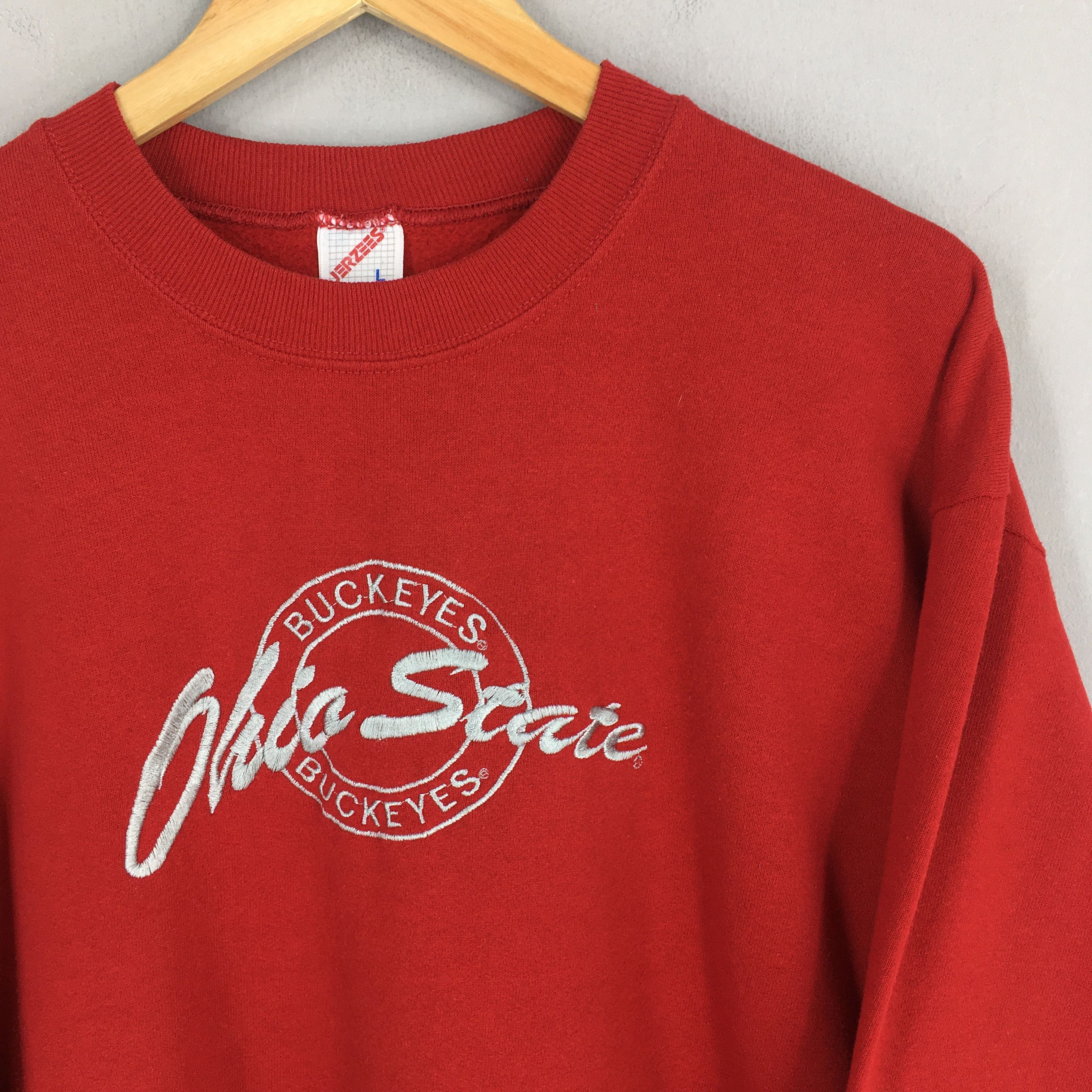 Jerzees Vintage Ohio State Buckeyes Red Sweatshirt Large Size US L / EU 52-54 / 3 - 2 Thumbnail