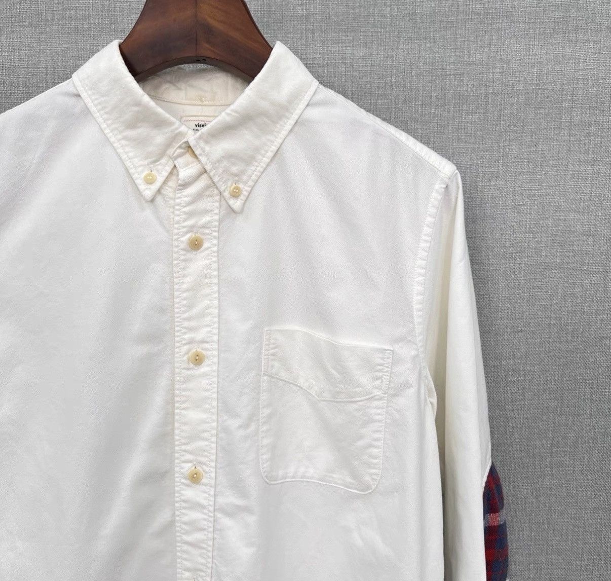 Visvim VISVIM White Water-Drop Fabric & Plaid Paneled Shirt Size US M / EU 48-50 / 2 - 3 Thumbnail
