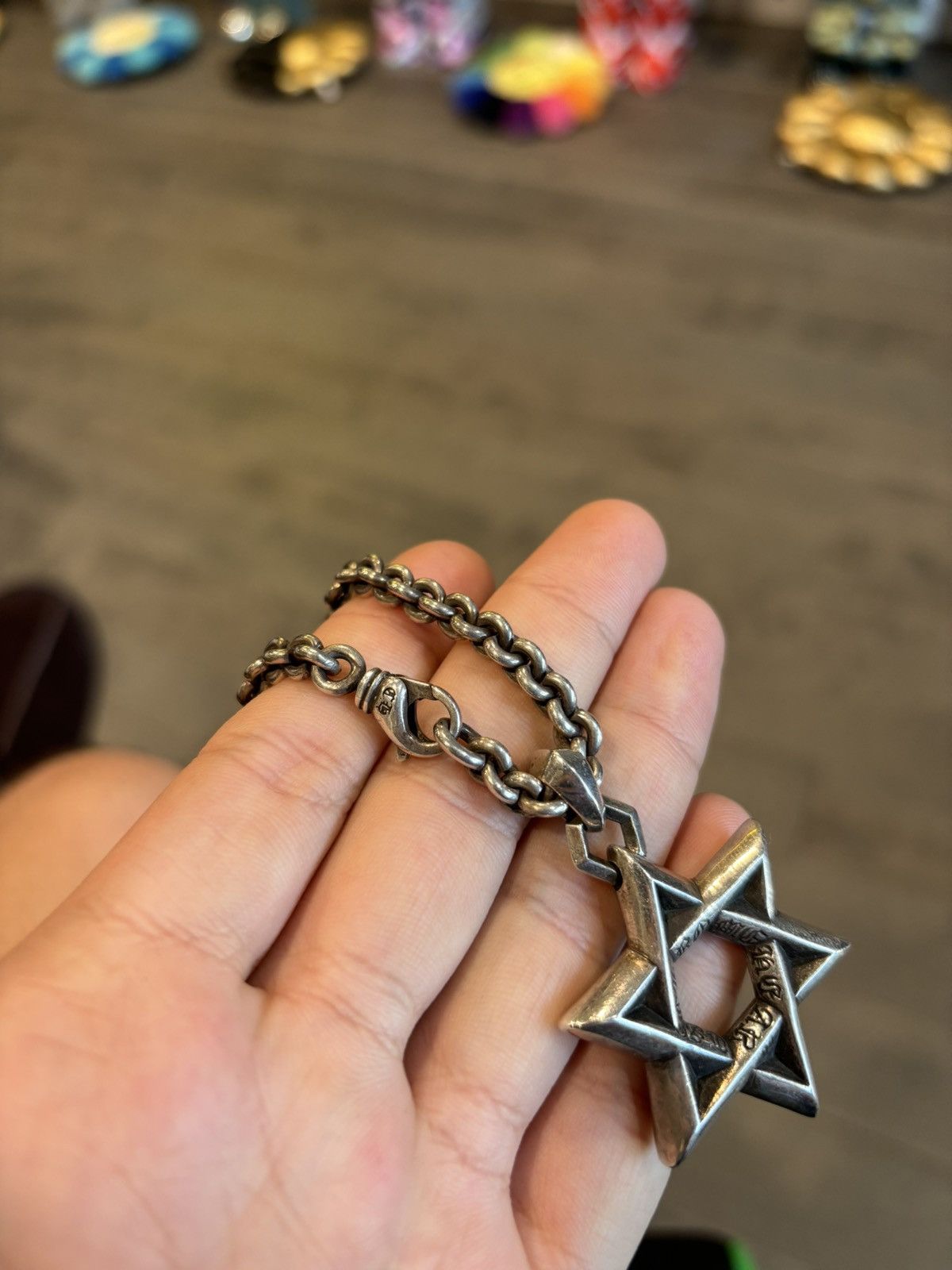 Chrome Hearts Chrome hearts Star of David + chain necklace Size ONE SIZE - 8 Thumbnail