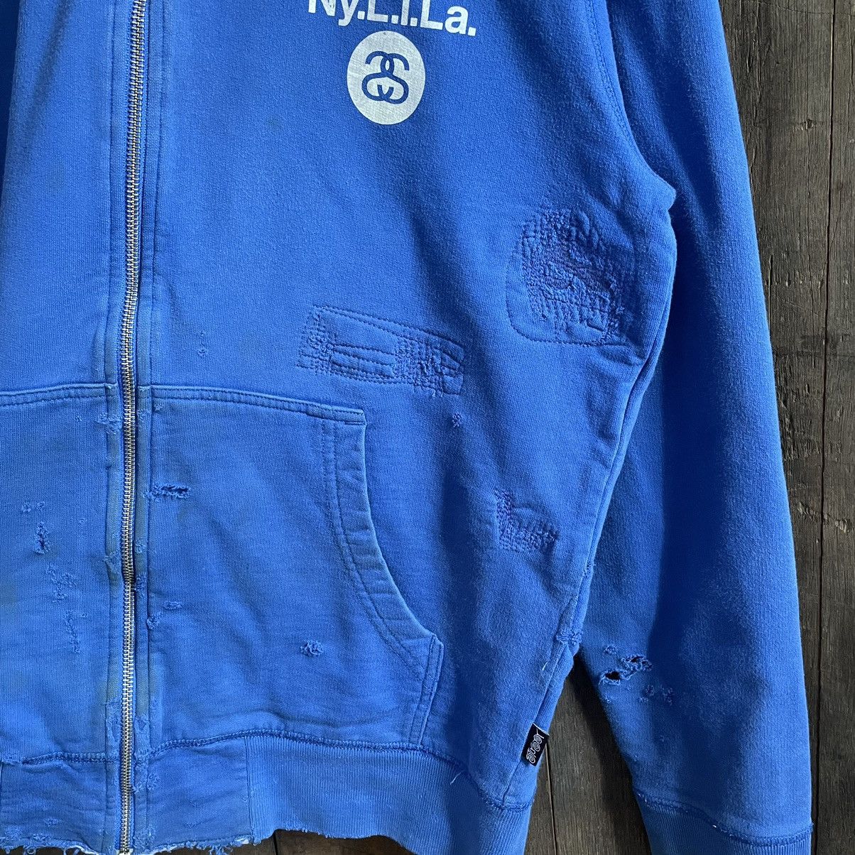 Stussy Vintage Stussy Distressed Borro Hoodie Size US L / EU 52-54 / 3 - 6 Thumbnail