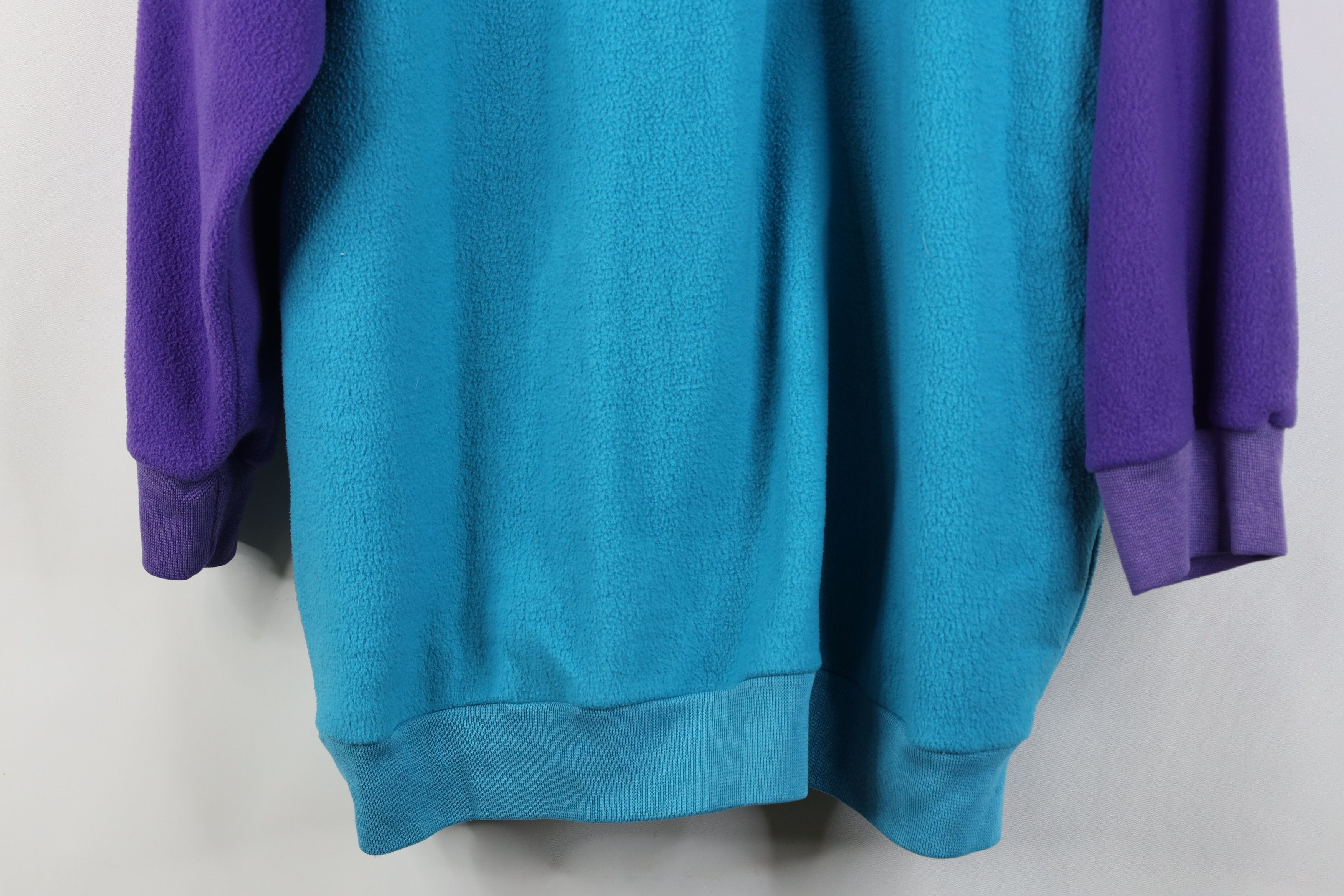Vintage Vintage 90s Streetwear Block Fleece 1/4 Half Zip Sweater Size XXL / US 16-18 / IT 52-54 - 12 Thumbnail