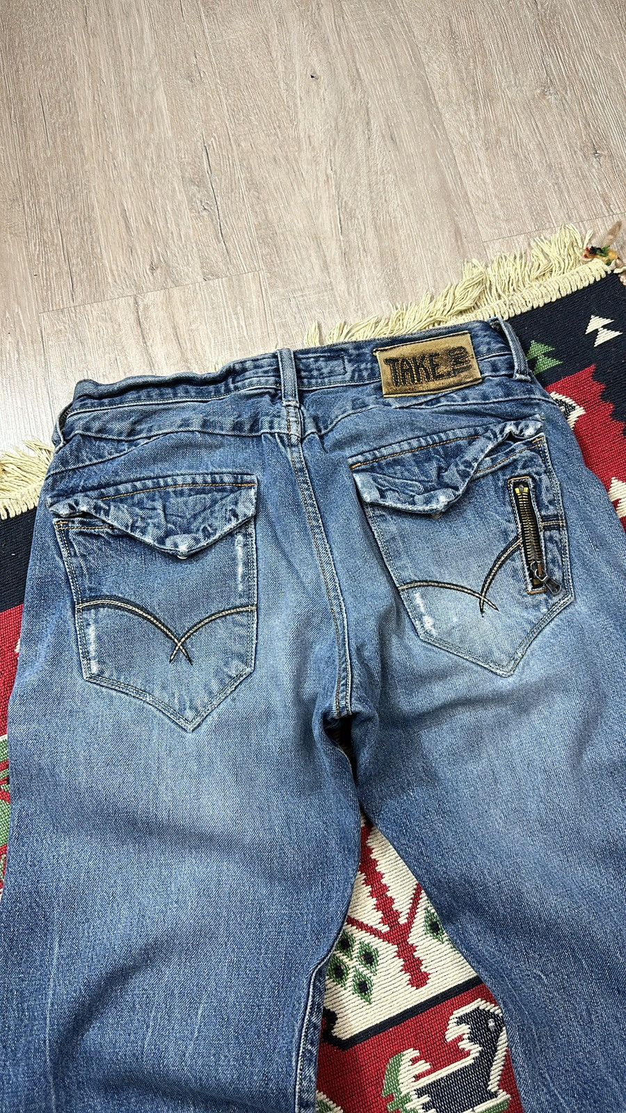 Japanese Brand × Vintage Crazy Vintage Take Two Distressed Jeans Size US 29 - 3 Thumbnail