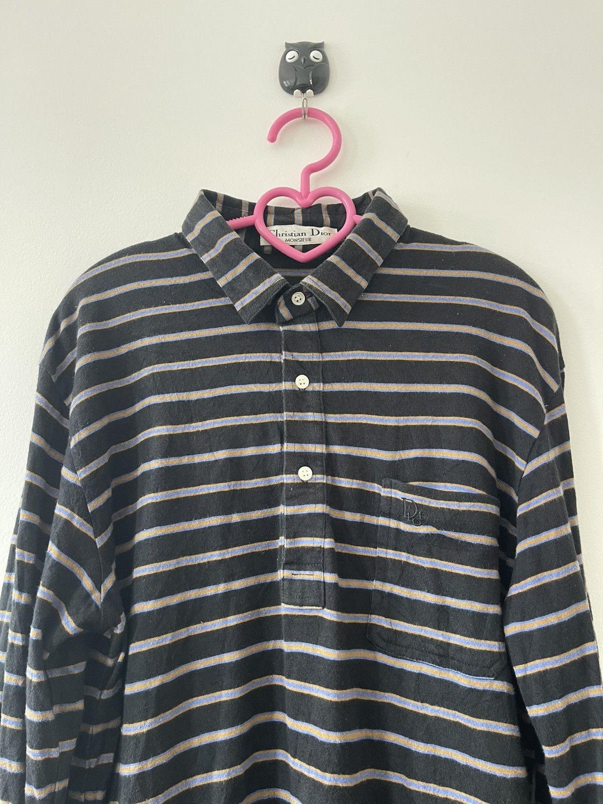 Christian Dior Monsieur Rare Vintage CHRISTIAN DIOR MONSIEUR Striped Polo Tee Size US L / EU 52-54 / 3 - 2 Thumbnail