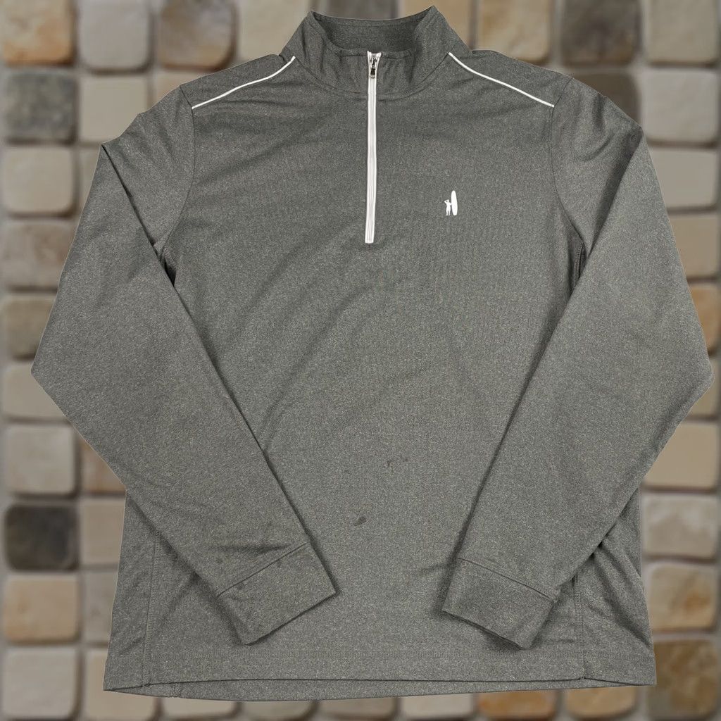 johnnie-O johnnie-O Shirt Men Medium Gray Golf 1/4 Zip Pullover Golfer Golfing Performance Size US M / EU 48-50 / 2 - 1 Thumbnail