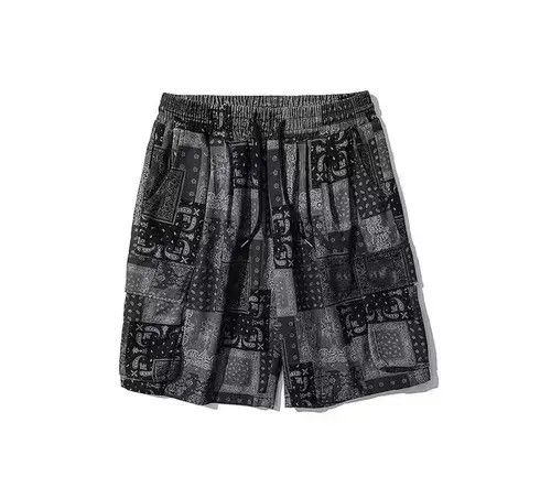 Japanese Brand 21SS Tokyo Union Black Grey Bandana Paisley Shorts Size US 32 / EU 48 - 1 Thumbnail