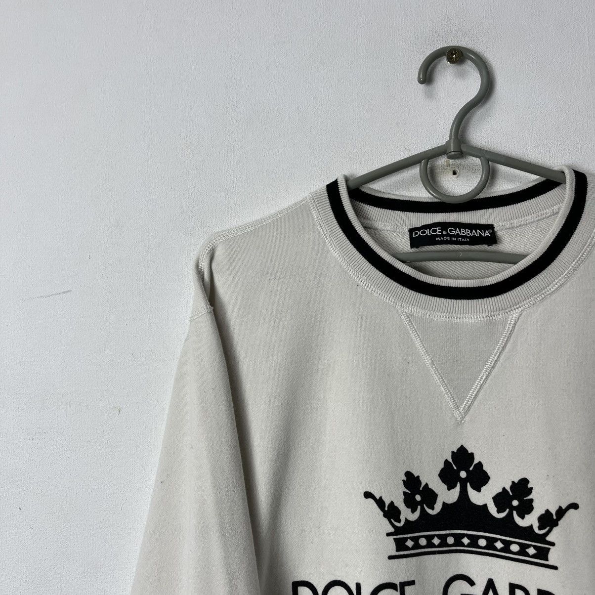 Dolce & Gabbana Dolce & Gabbana D&G Sweatshirt White Big Logo Rare Size US M / EU 48-50 / 2 - 3 Thumbnail