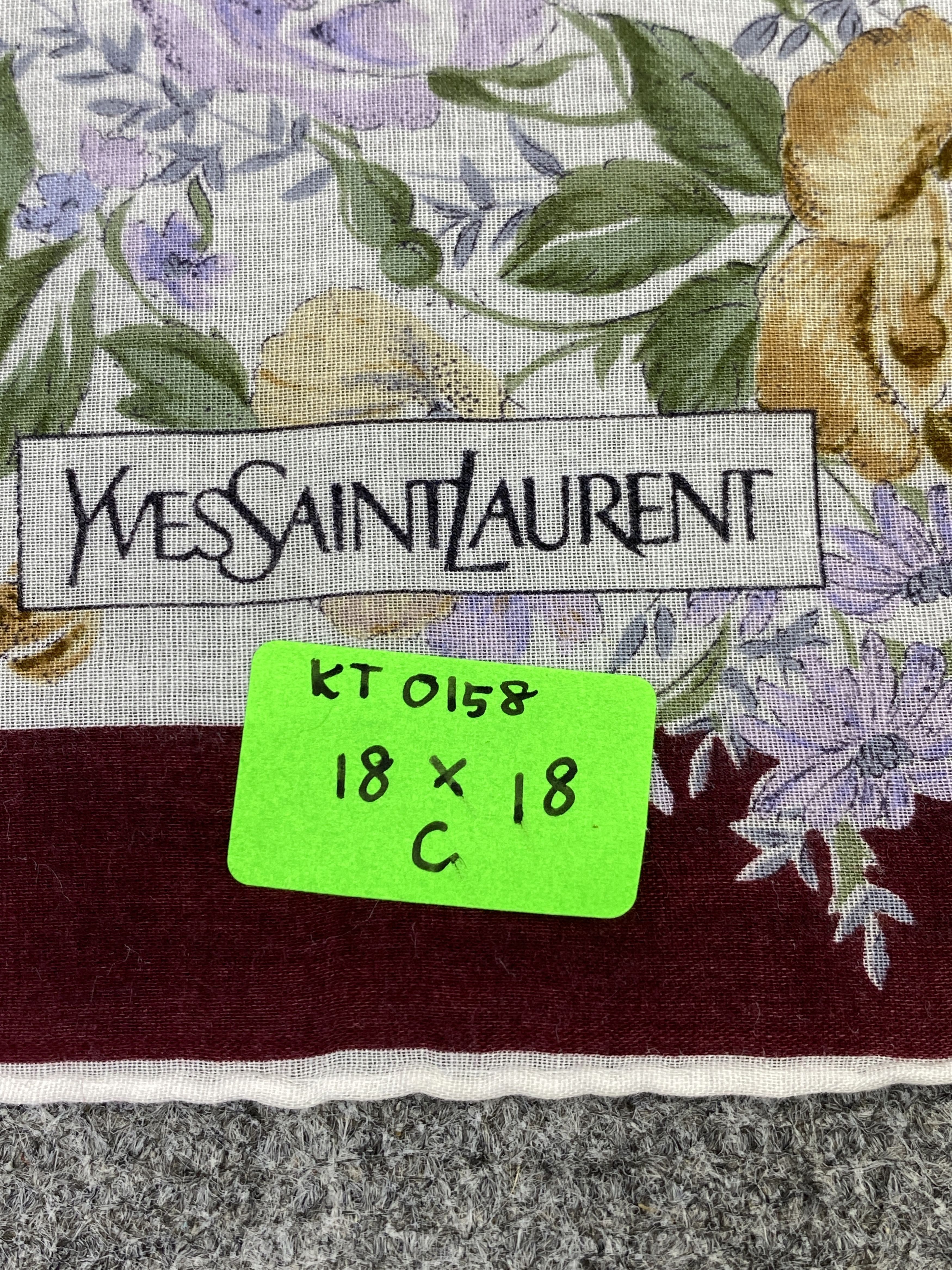 Yves Saint Laurent Yves Saint Laurent Handkerchief / Neckerchief KT0158 Size ONE SIZE - 8 Thumbnail