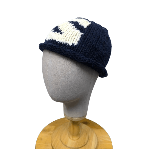 💥 Vintage stussy big logo 'S' wool pull on beanie hat