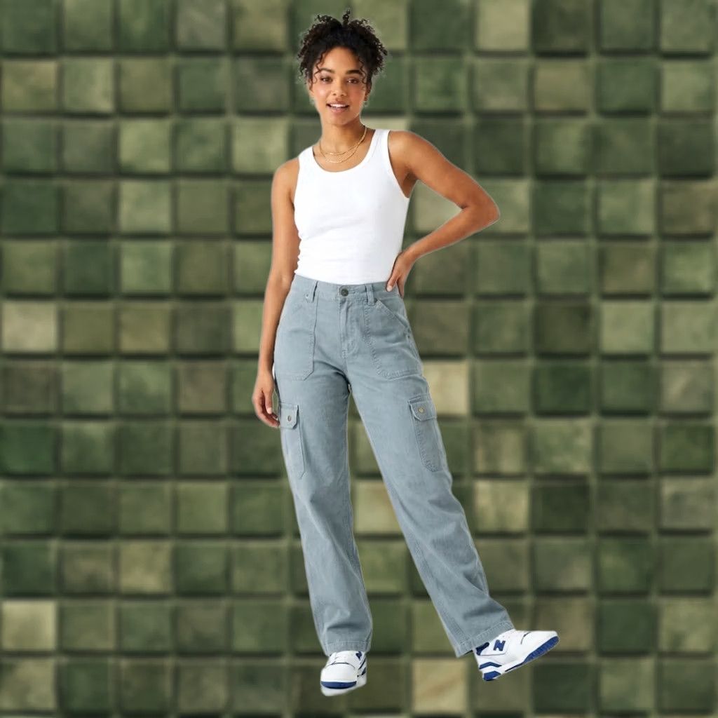 CO Duluth Trading Co Women Fire Hose Cargo Pants Blue 12x31 Cotton Spandex Coolmax Pockets Work Outdoors Size 34" / US 12 / IT 48 - 1 Thumbnail