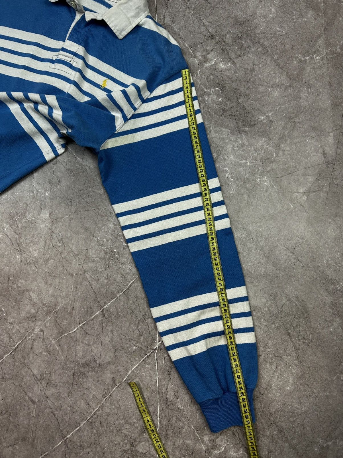 Polo Ralph Lauren Vintage Polo Ralph Lauren Rugby Long Sleeve Striped Shirt Size US XL / EU 56 / 4 - 23 Thumbnail