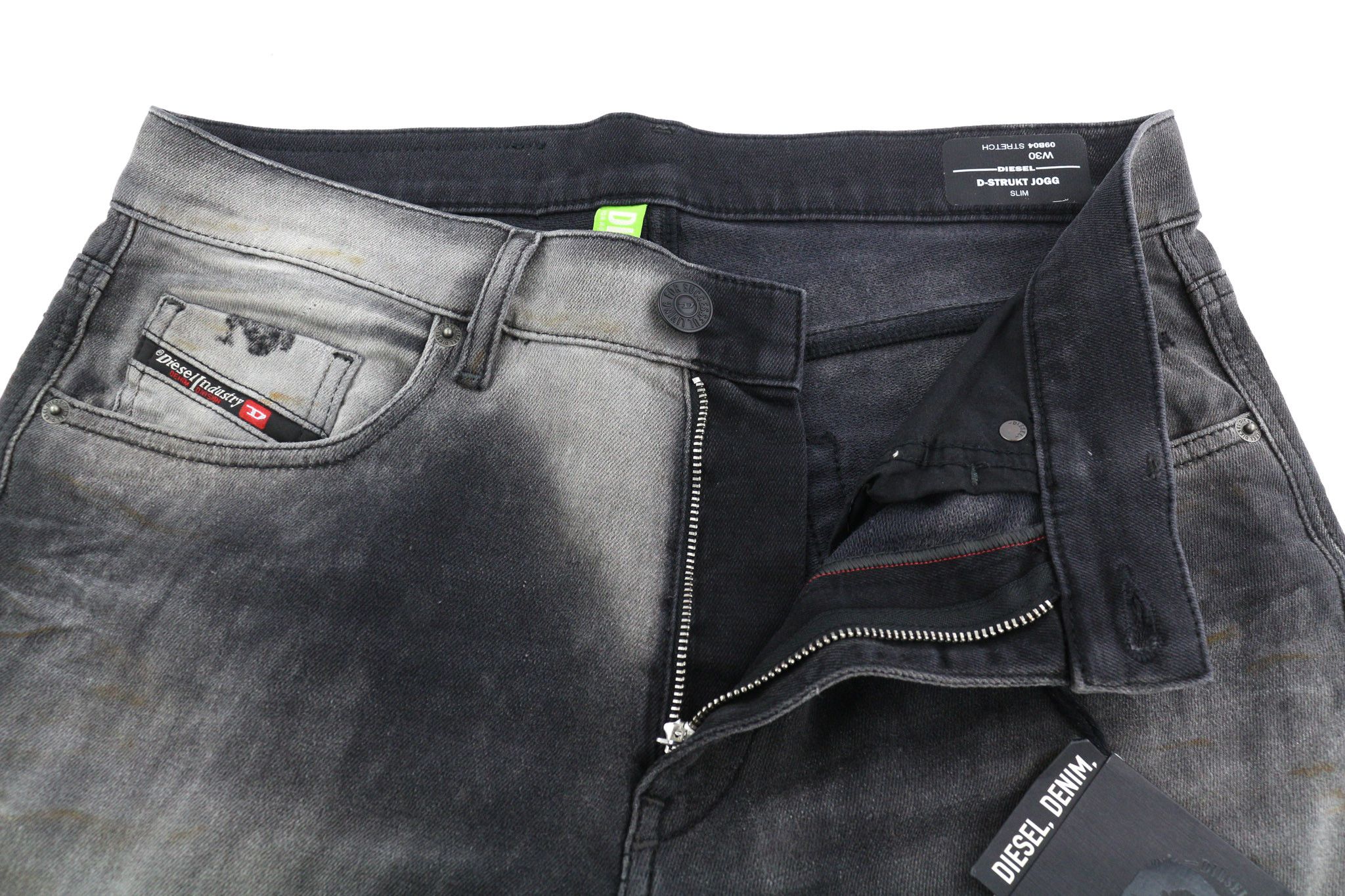 Diesel D-STRUKT JOGG 09B04 W30 Slim Stretch Black 40442 Size US 30 / EU 46 - 4 Thumbnail