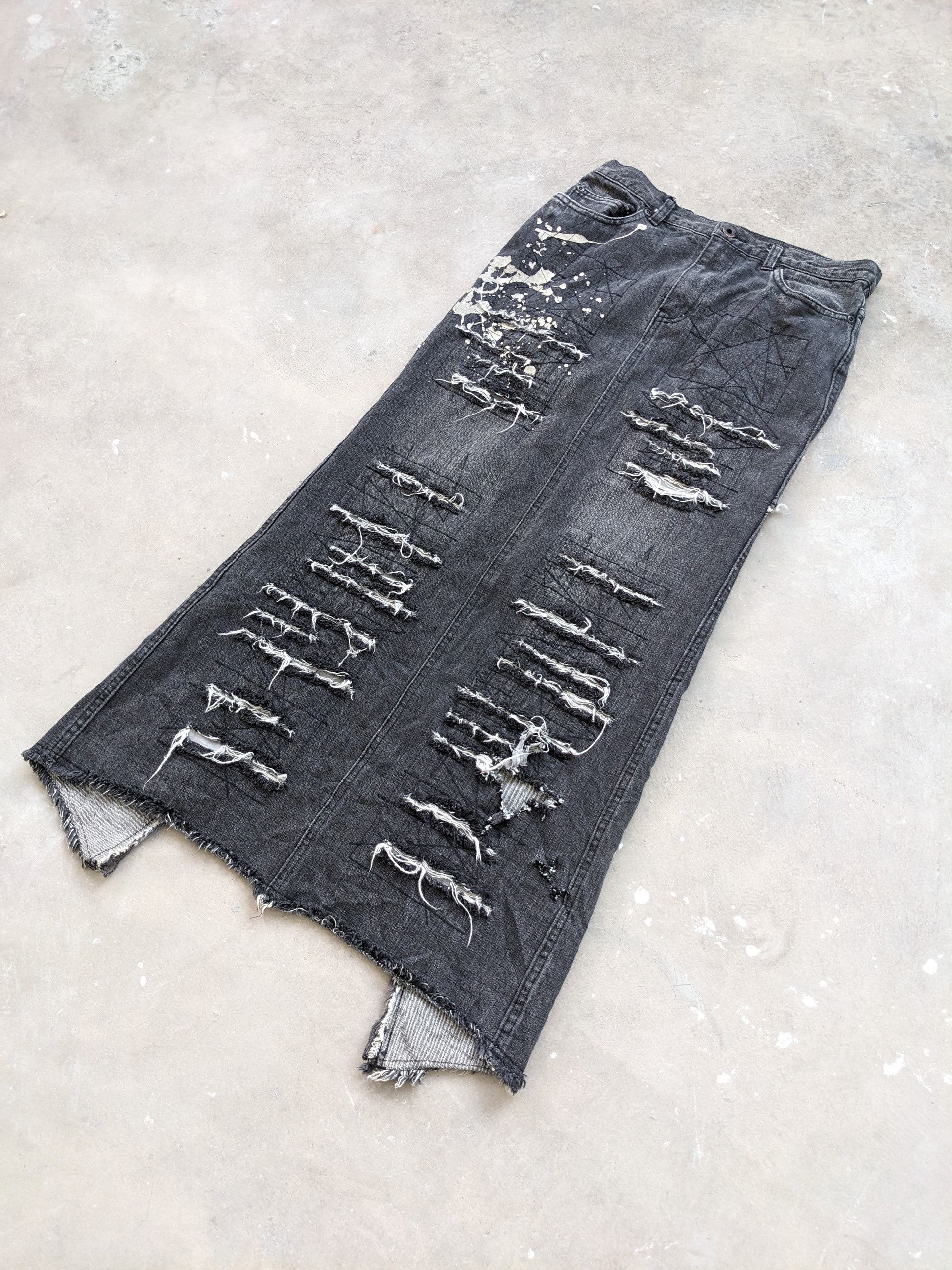 Hysteric Glamour OFFER TODAY 🔥 Vintage Hysteric Glamour Denim Bondage Skirt Size 29" - 2 Thumbnail