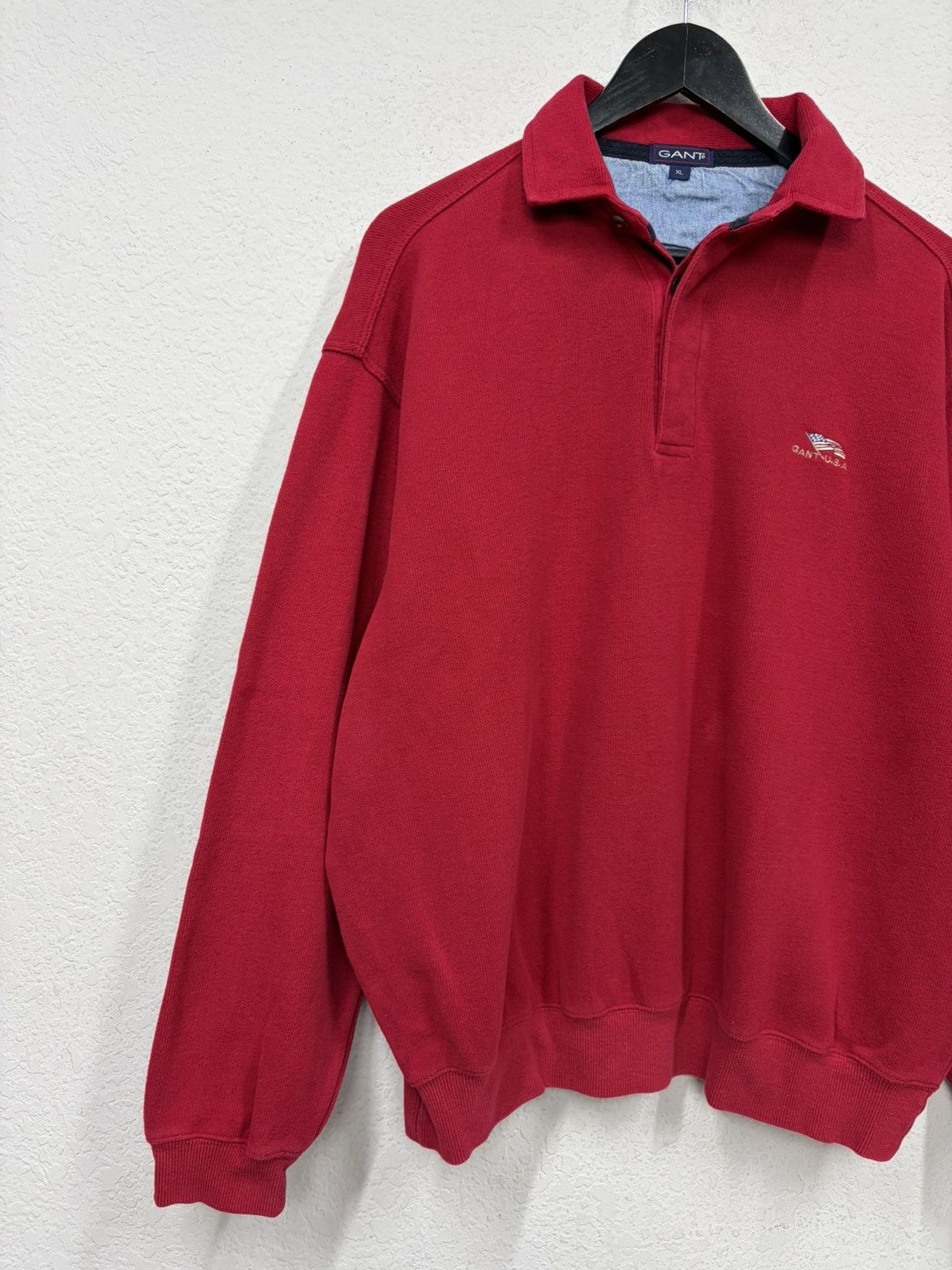 Gant Vintage GANT USA Rugby Sweatshirt 90s Heavy Cotton Pullover Size US XL / EU 56 / 4 - 2 Thumbnail