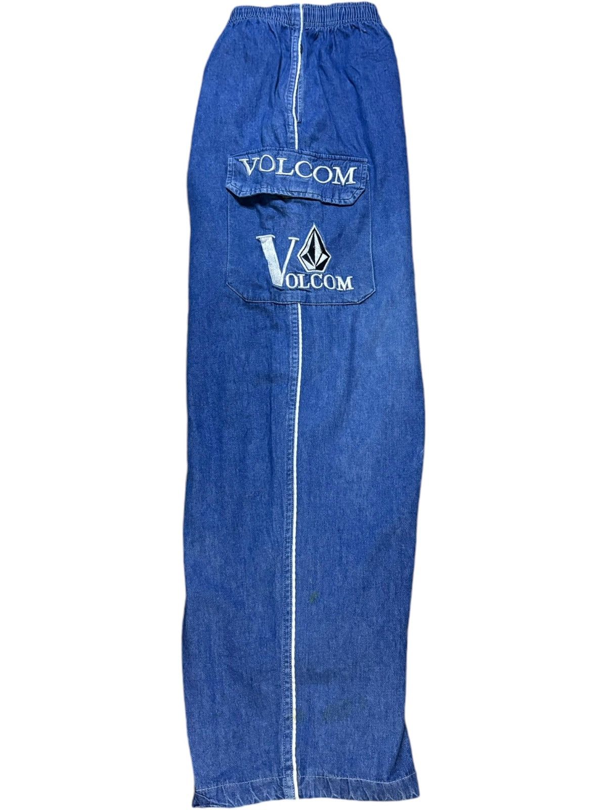 Volcom Vintage Volcom Elasticated Waist Baggy Cargo Sweats Size US 32 / EU 48 - 3 Thumbnail