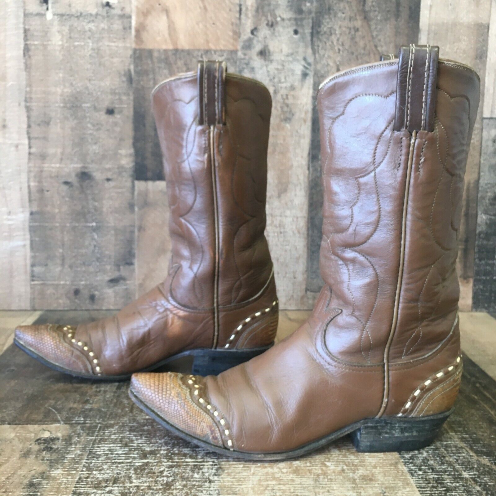 Tony Lama Tony Lama Vintage Pointed Toe Cowboy Boots Womens 5.5 B Size US 5.5 / IT 35.5 - 10 Thumbnail