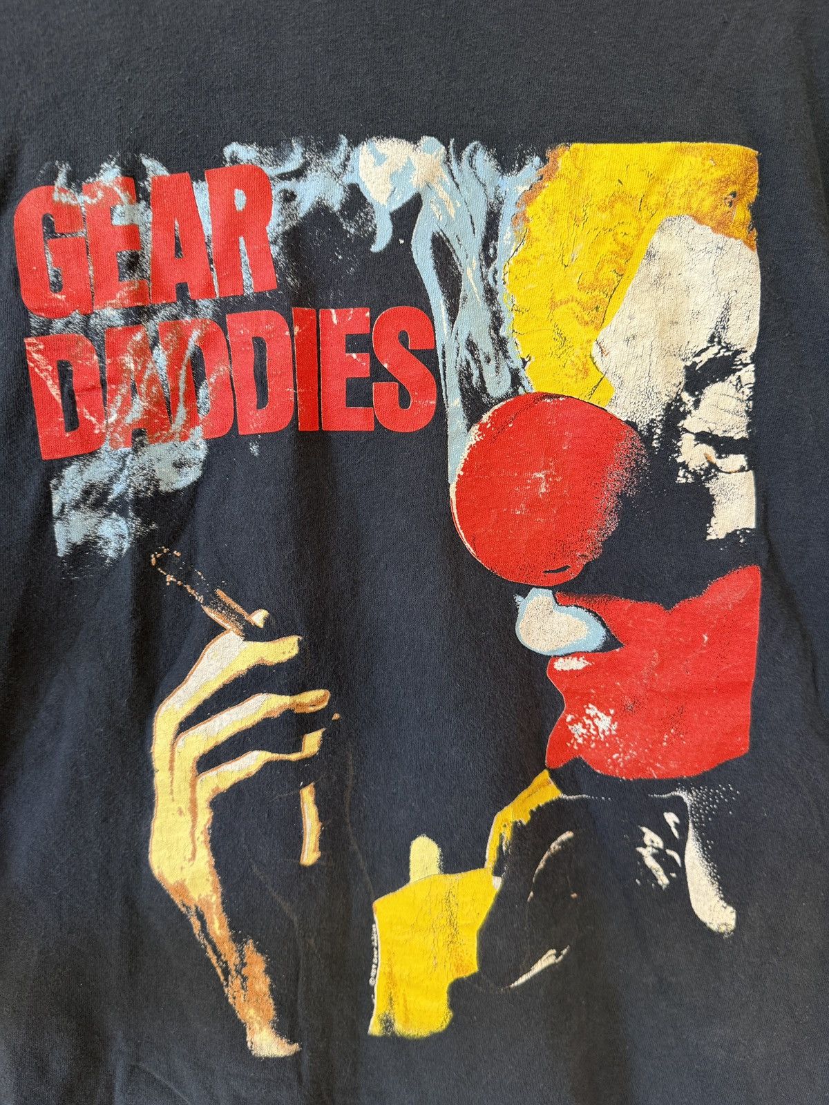 Vintage Vintage 1989 Gear Daddies Smoking Clown T-Shirt Size US XL / EU 56 / 4 - 5 Thumbnail
