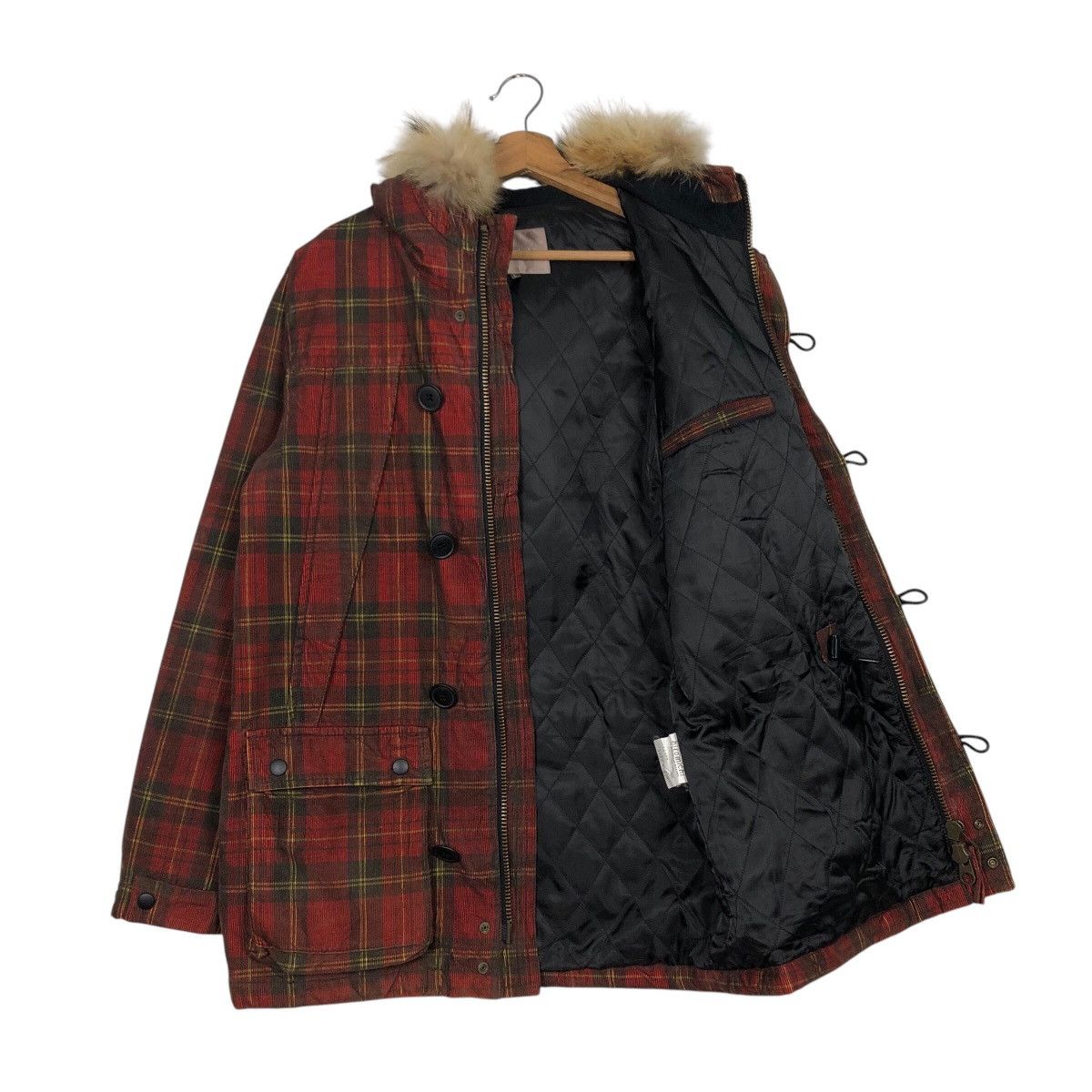 Japanese Brand 📌Vintage Biker Jacket Hiromichi Nalano Tartan Fur Hoodie Size US L / EU 52-54 / 3 - 13 Thumbnail