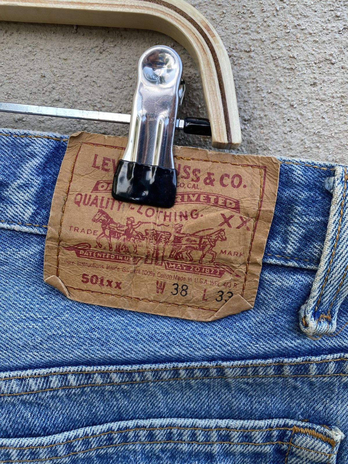 Levi's × Levi's Vintage Clothing × Vintage W37x30.5 vintage levi's 501xx made in USA Size US 37 - 7 Thumbnail