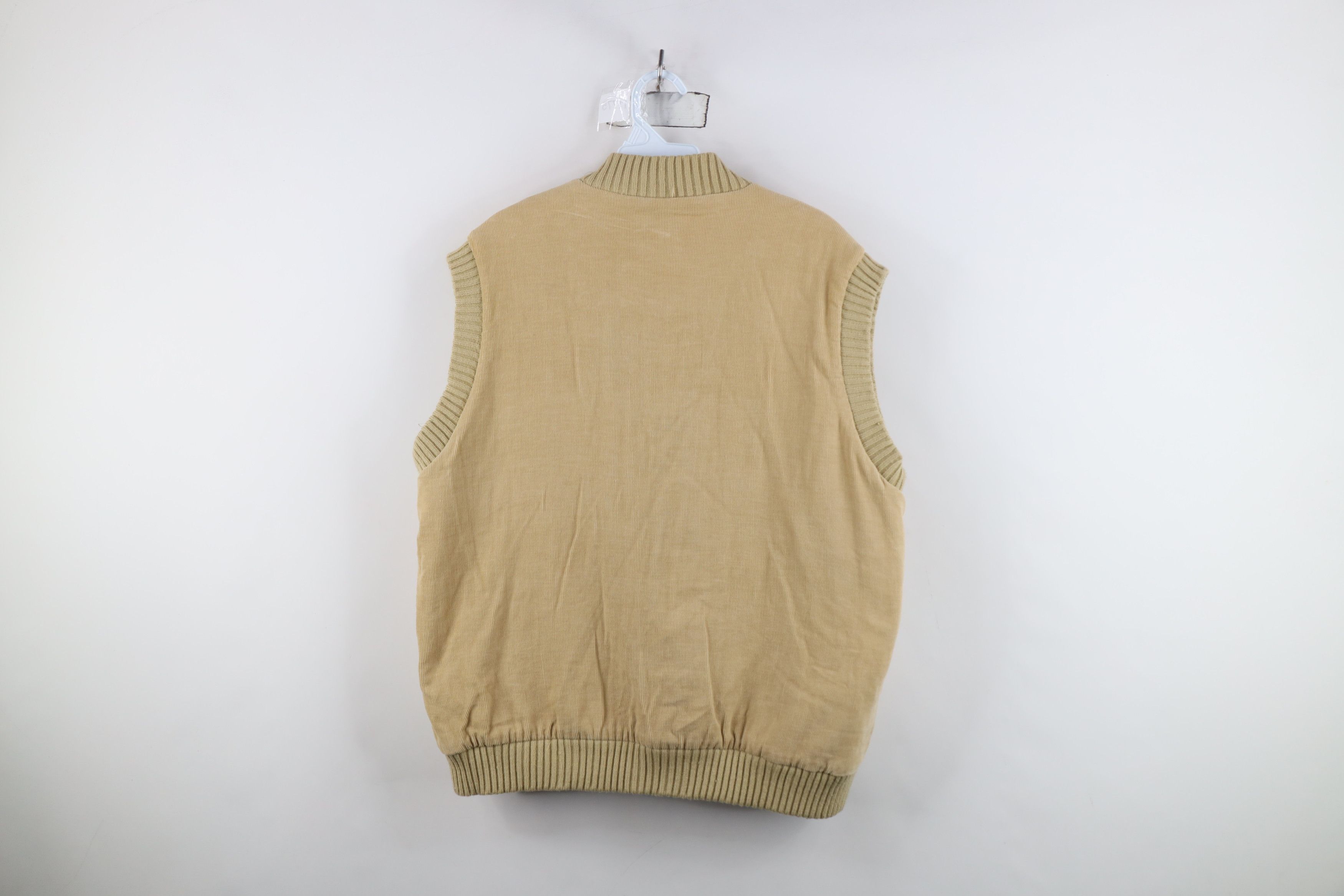 Vintage Vintage 70s Streetwear Corduroy Zip Vest Jacket Beige Size US L / EU 52-54 / 3 - 12 Thumbnail