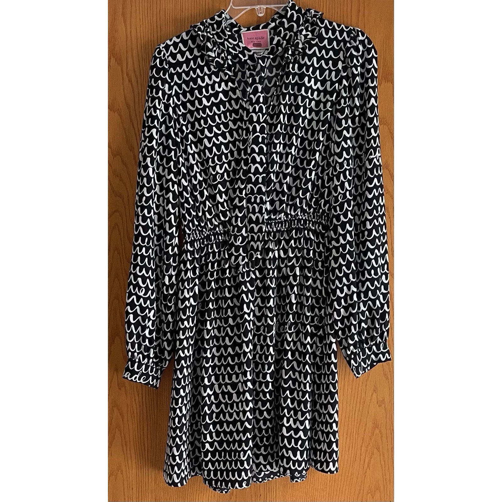 Kate Spade Kate Spade Women's Black Pop Scallop Crepe Mini Dress S $348 Size S / US 4 / IT 40 - 2 Thumbnail