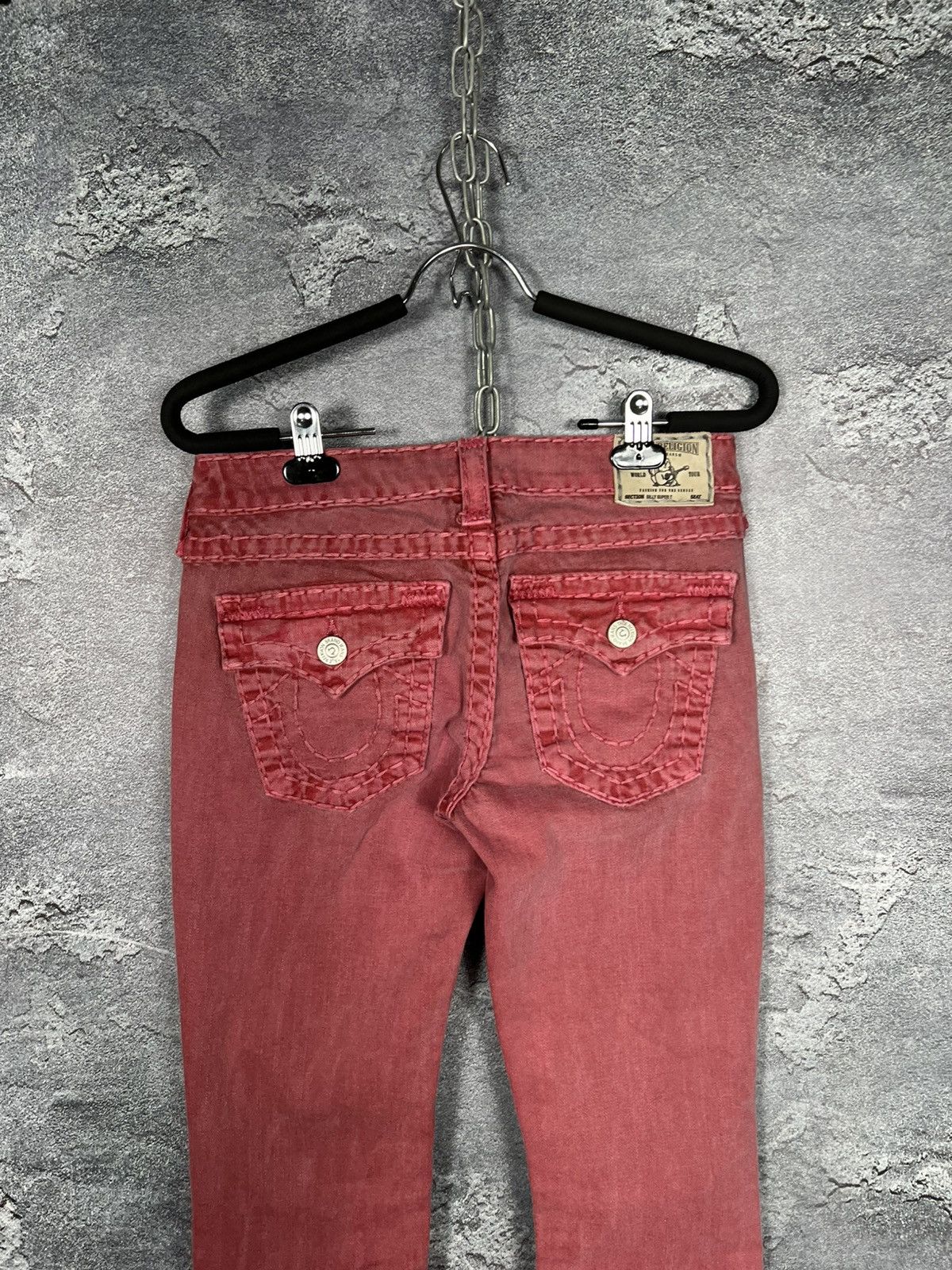 True Religion Vintage True Religion Flare Billy Super T Pink Jeans Size 27" / US 4 / IT 40 - 11 Thumbnail